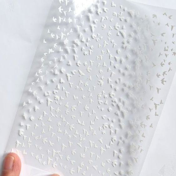 Homemade bird PET stickers