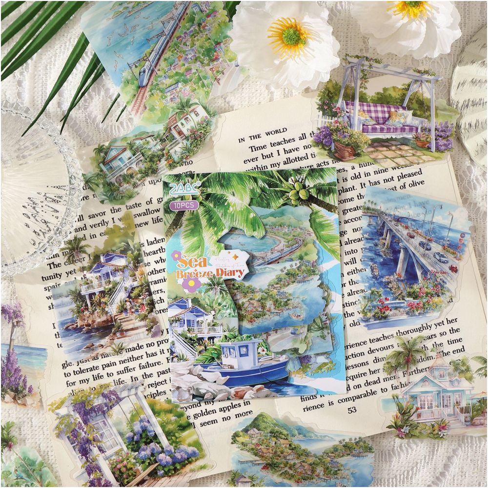 Landscape and Dining Series PET Stickers 10 Sheets 4 Types image 3