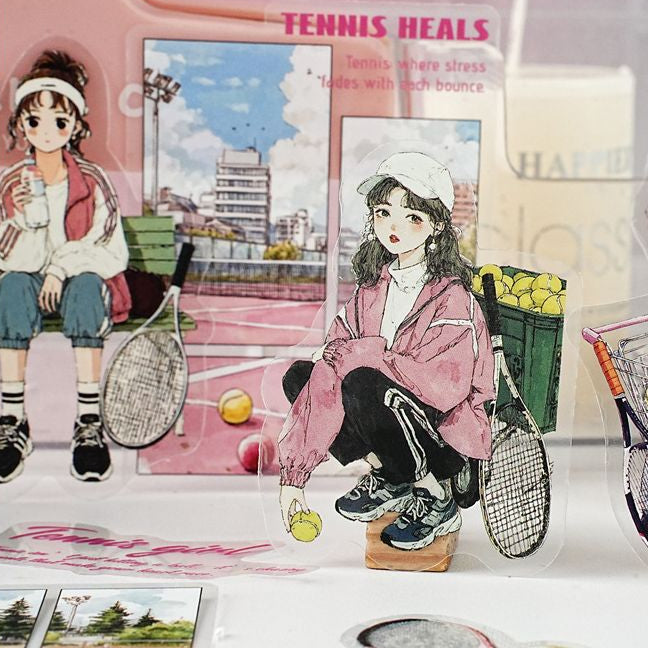 Sports Girl Series PET Sticker Pack 6 Designs image 1