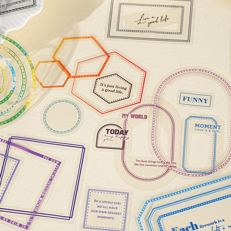 Frame Series PET Sticker Pack 6 Designs 20 Pcs image 1