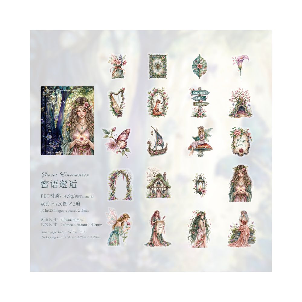 Fantasy Series PET Sticker Pack 40 Pcs 6 Styles
