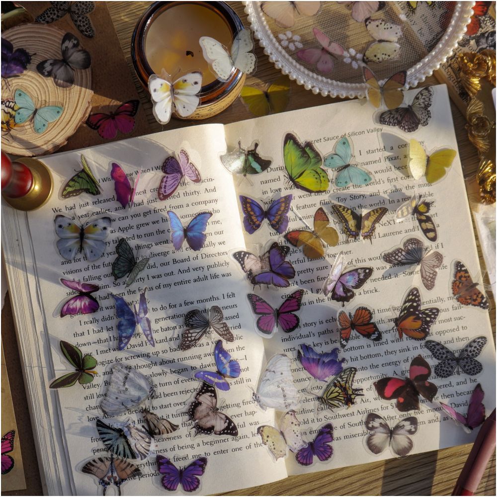 Butterfly PET Stickers 6 Styles 20 Pcs image 0