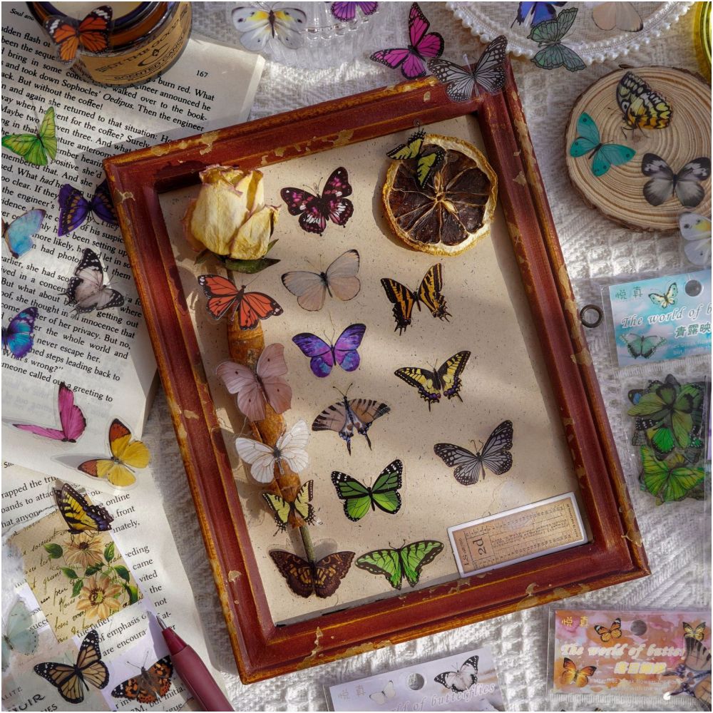 Butterfly PET Stickers 6 Styles 20 Pcs image 3