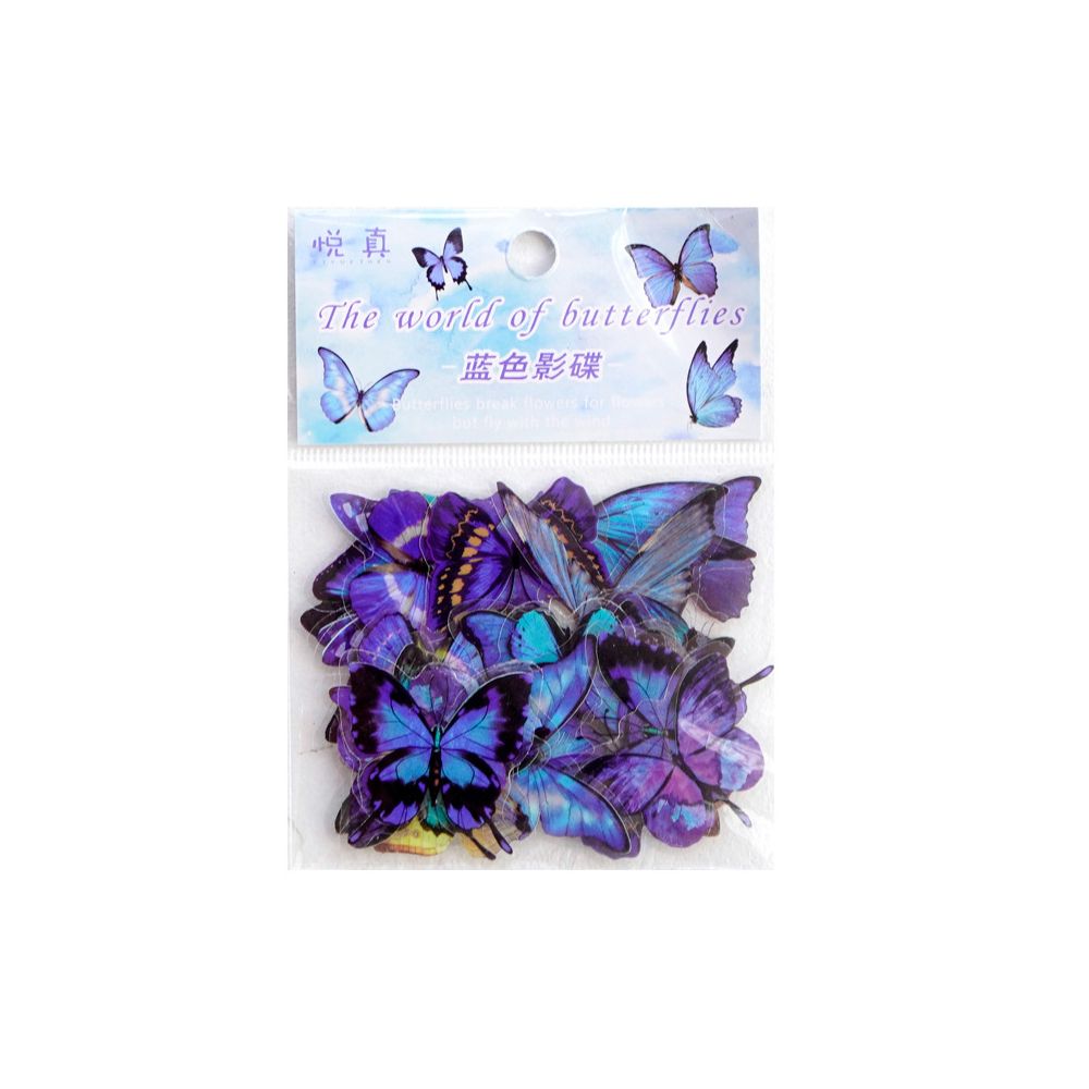 Butterfly PET Stickers 6 Styles 20 Pcs