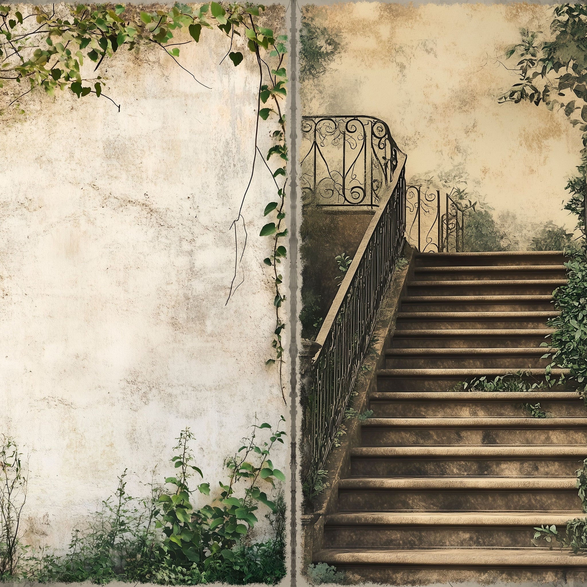 LunicArtDesign Gothic Garden material paper 5.5 x 8.5 inches 20 different sheets