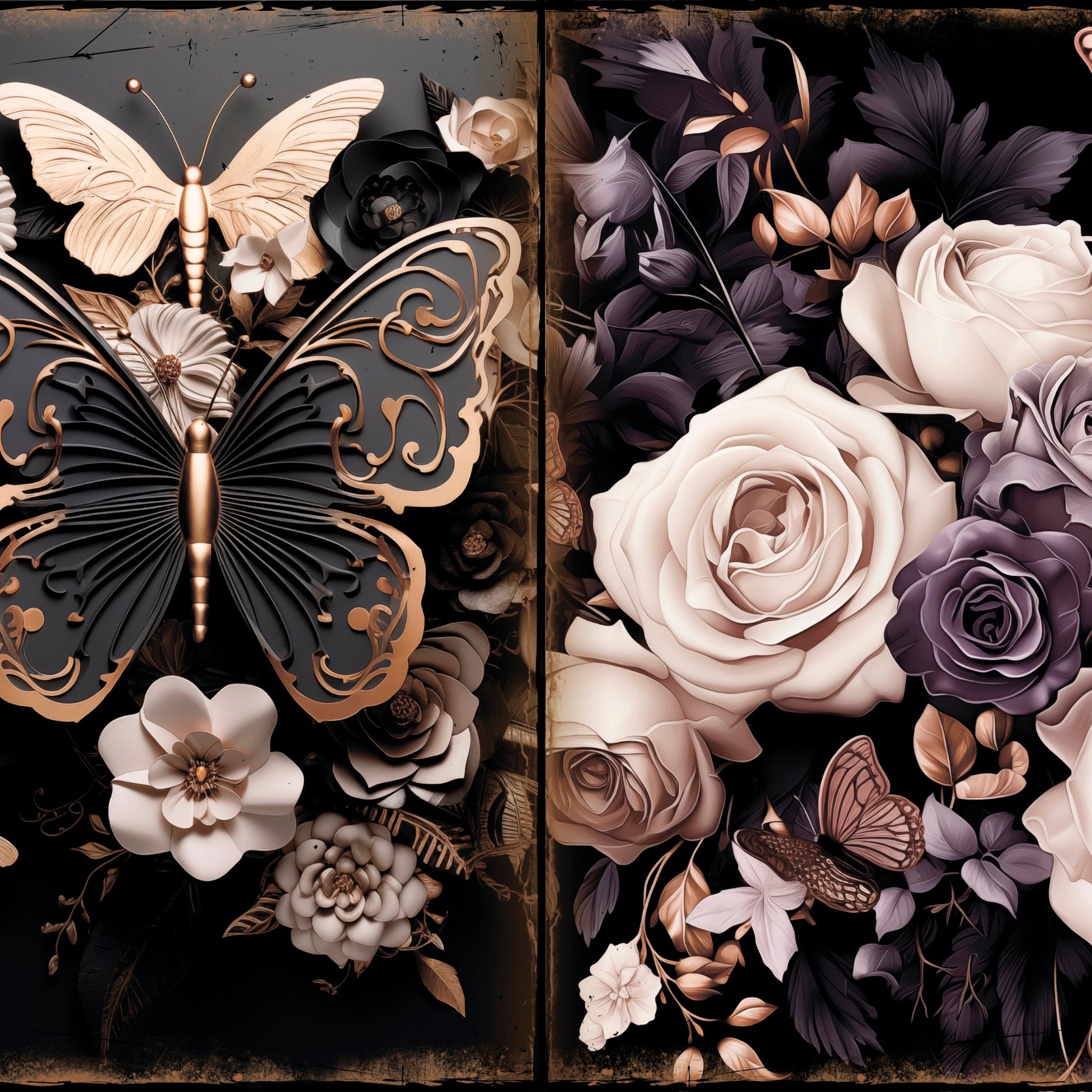 LunicArtDesign Butterfly Pages material paper 5.5 x 8.5 inches 20 different sheets