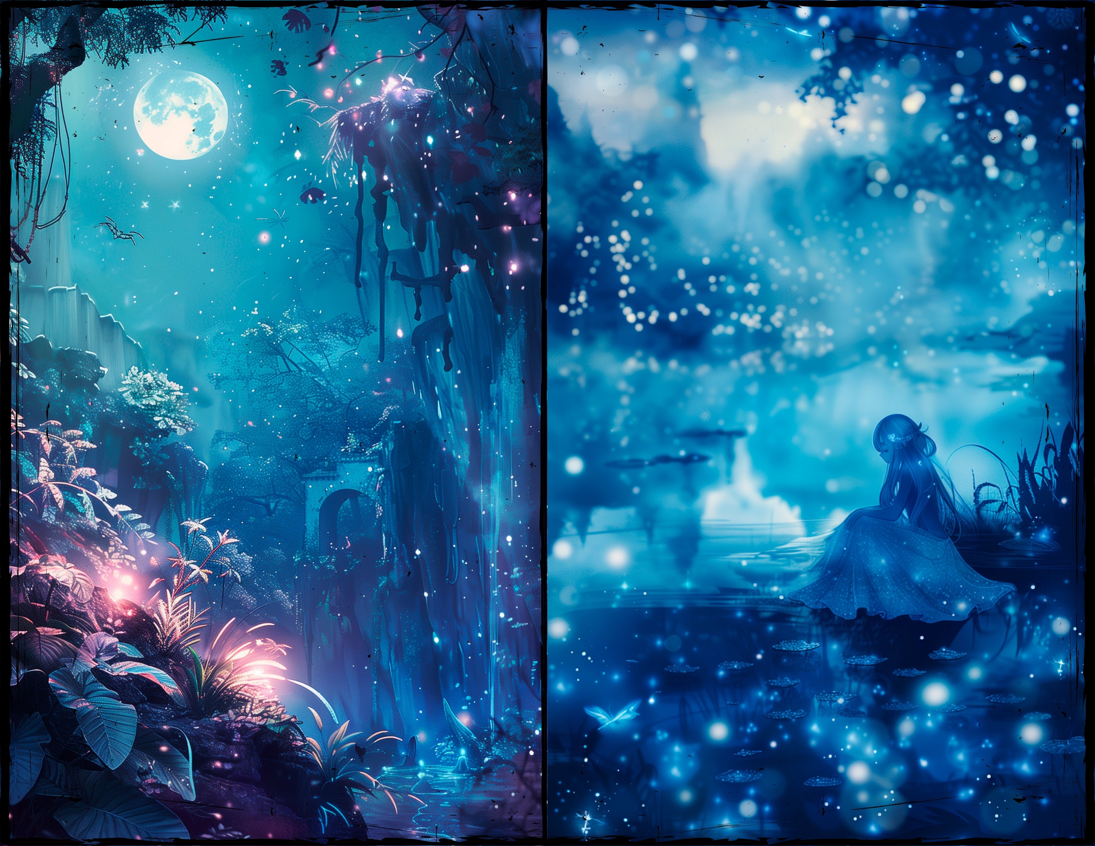 LunicArtDesign enchanted forest material paper 5,5 x 8,5 inches 20 different sheets