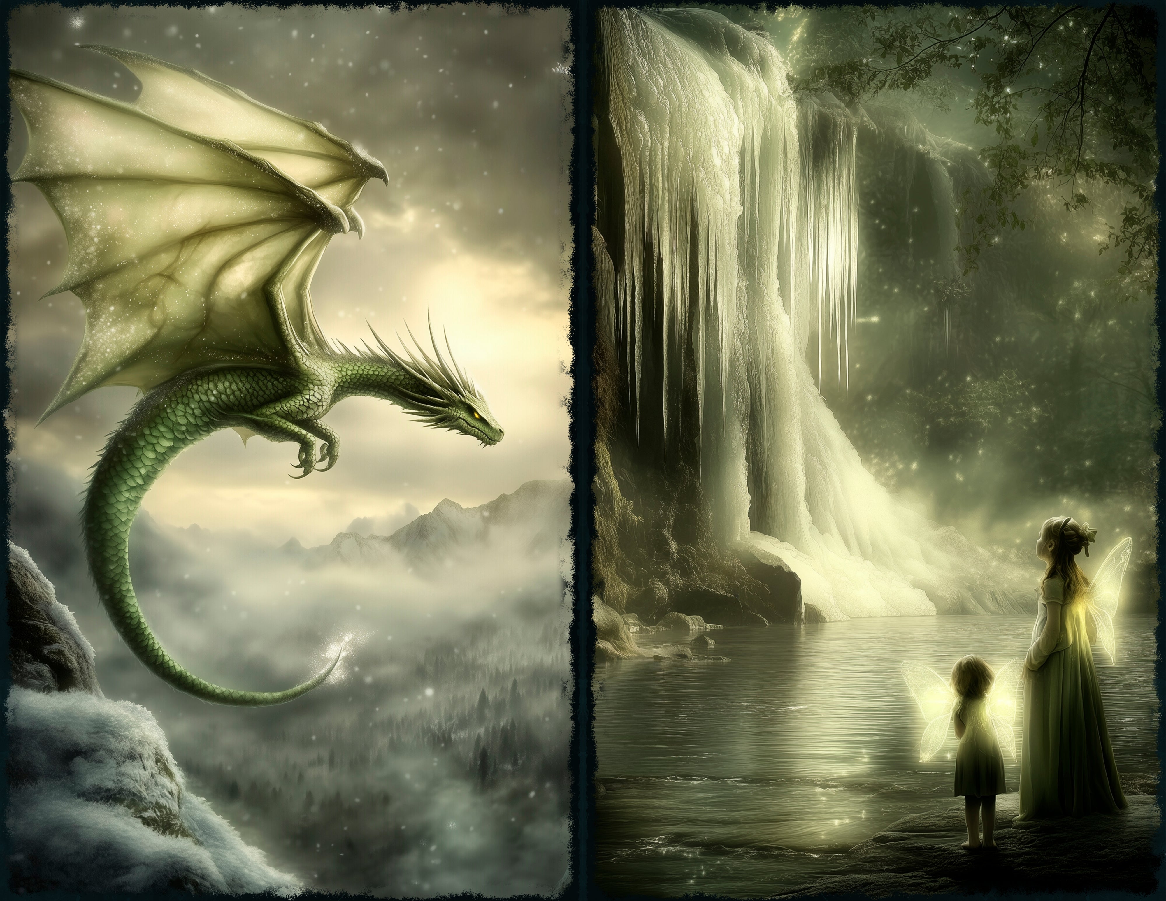 LunicArtDesign winter fairy material paper 5,5 x 8,5 inches 20 different sheets