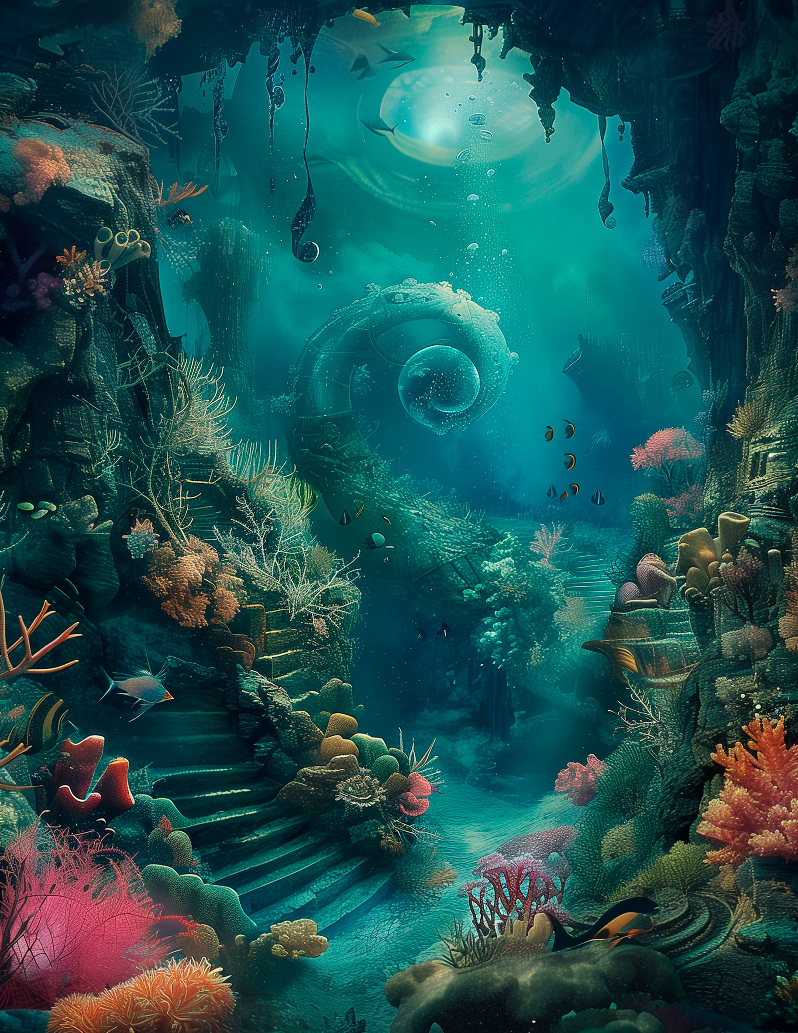 LunicArtDesign mystical water material paper 8,5 x 11 inches 10 different sheets