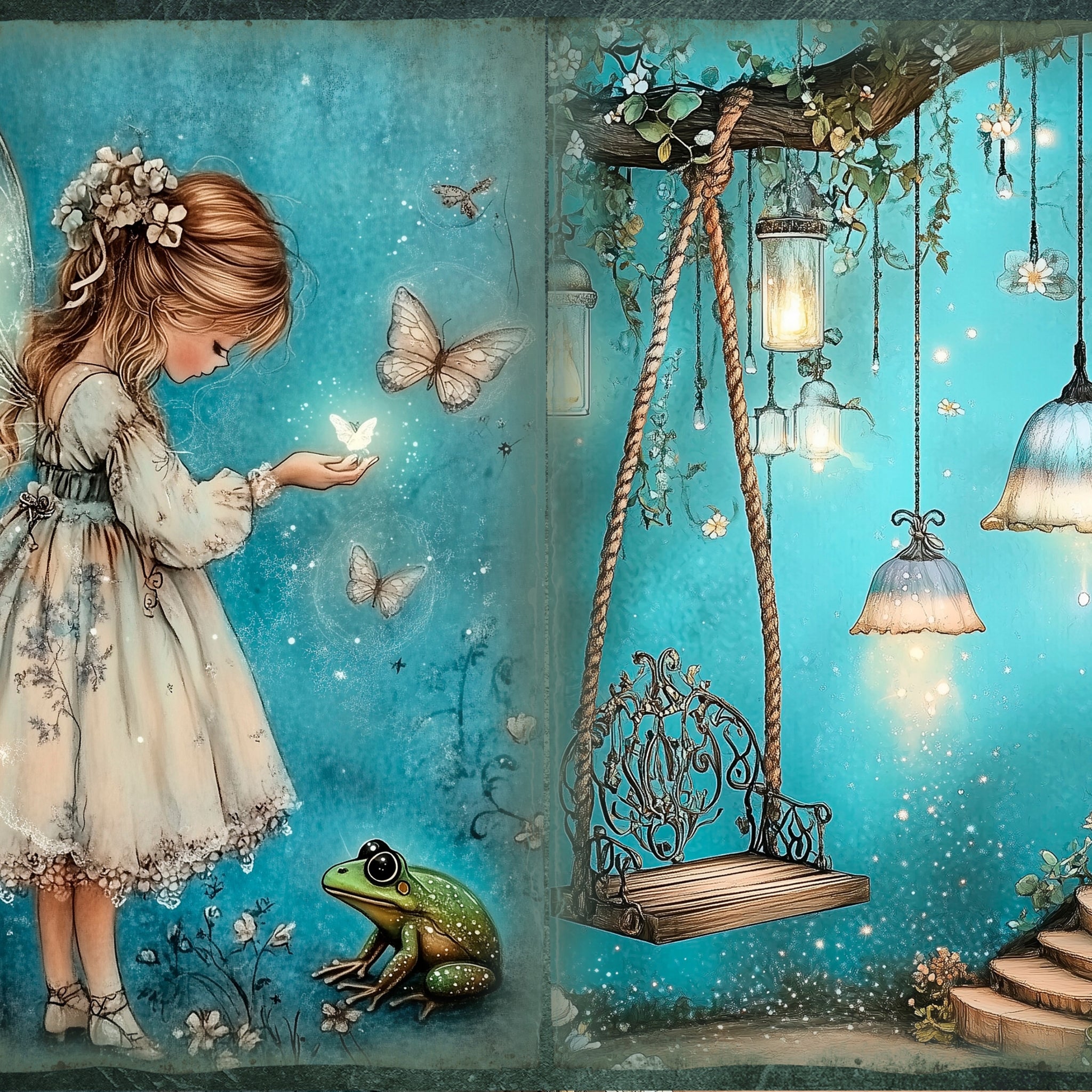 LunicArtDesign Fairy Tale Woodland material paper 5.5 x 8.5 inches 20 different sheets