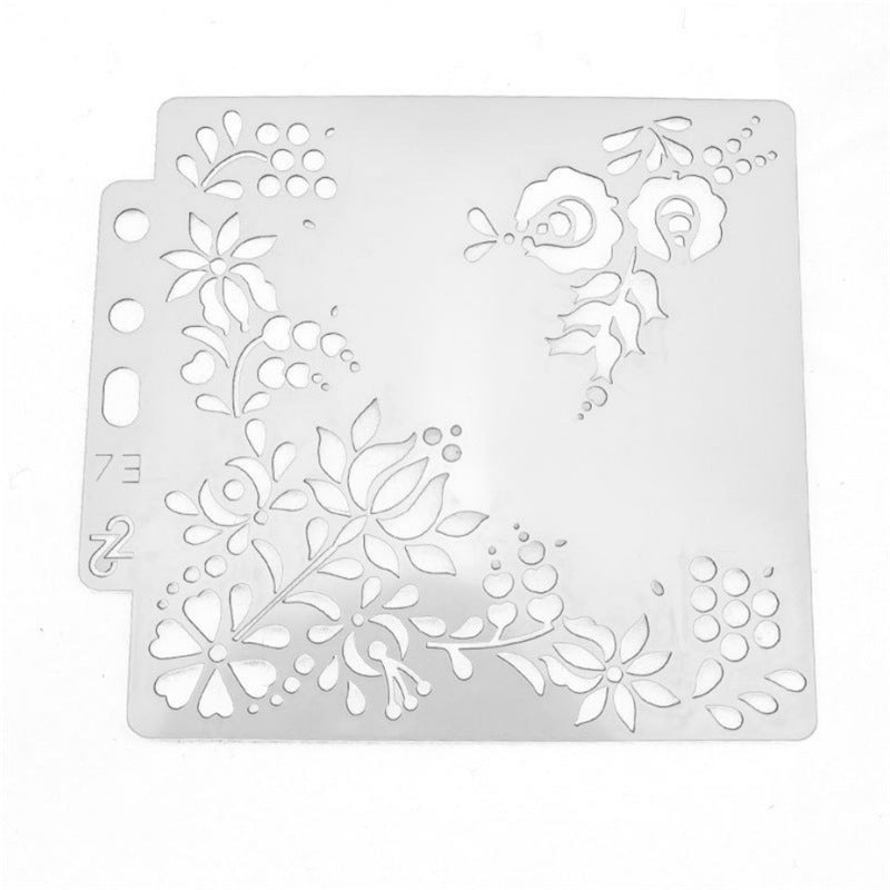 Lace Stencil Template – Hollow Spray Masking Plate for Scrapbook & DIY Crafts - ViktaShop
