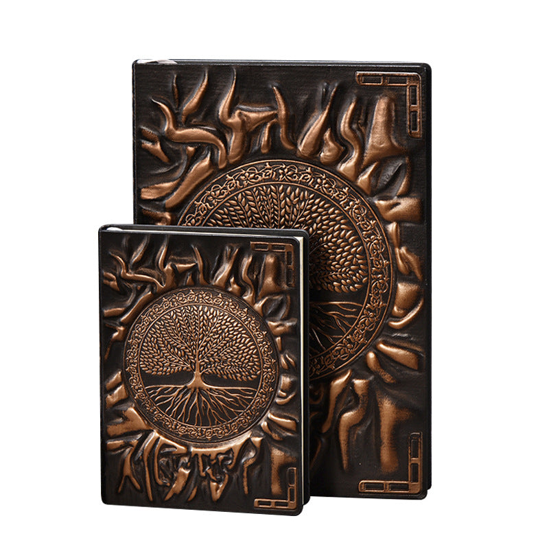A5 Vintage PU Relief Notebook – Handmade Business Diary, 4 Options - ViktaShop