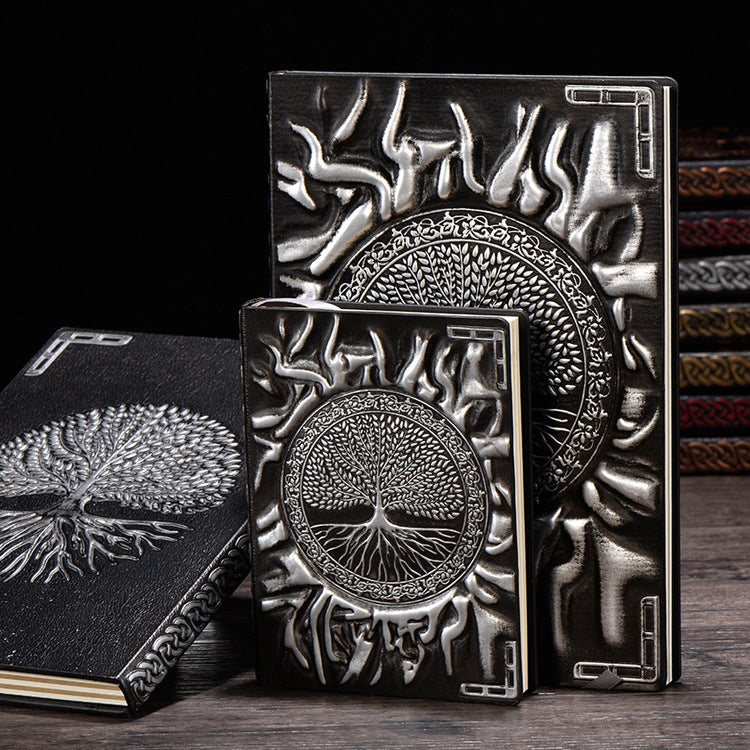A5 Vintage PU Relief Notebook – Handmade Business Diary, 4 Options - ViktaShop