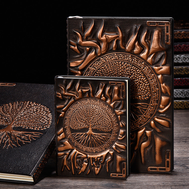 A5 Vintage PU Relief Notebook – Handmade Business Diary, 4 Options - ViktaShop