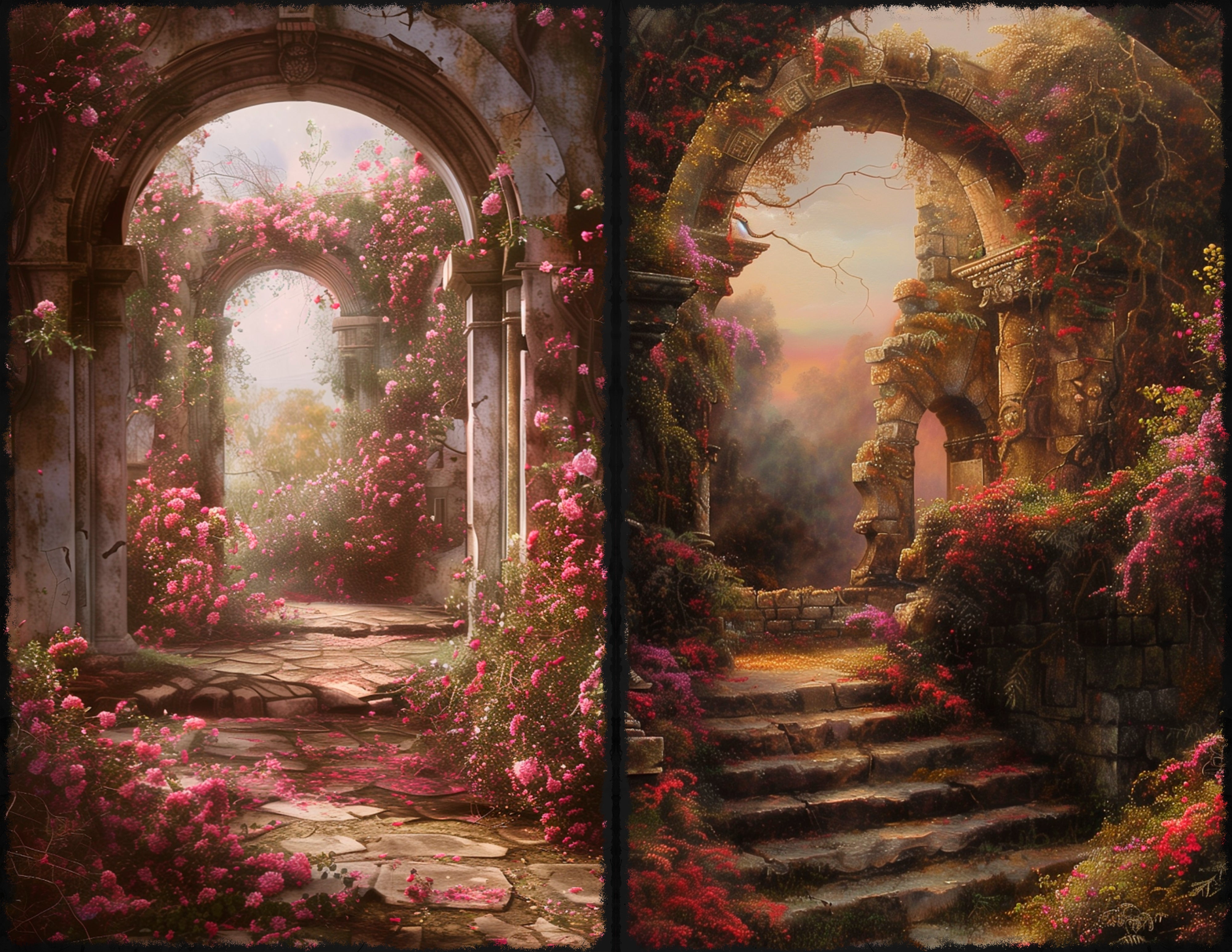 LunicArtDesign secret garden material paper 5,5 x 8,5 inches 20 different sheets