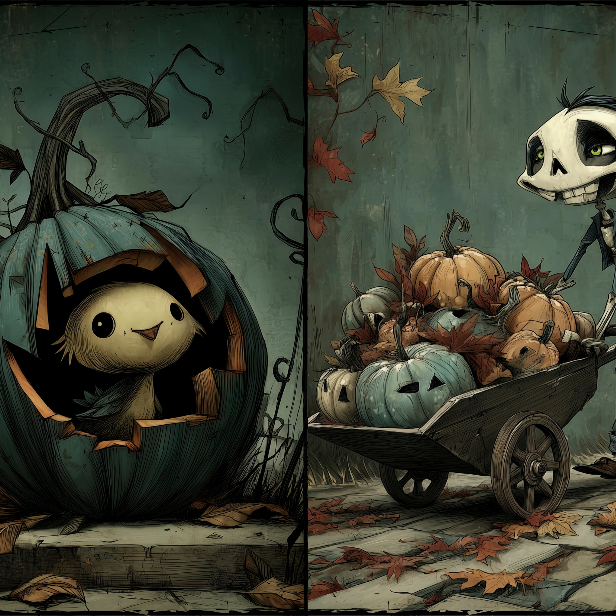 LunicArtDesign Cute Halloween material paper 5.5 x 8.5 inches 20 different sheets