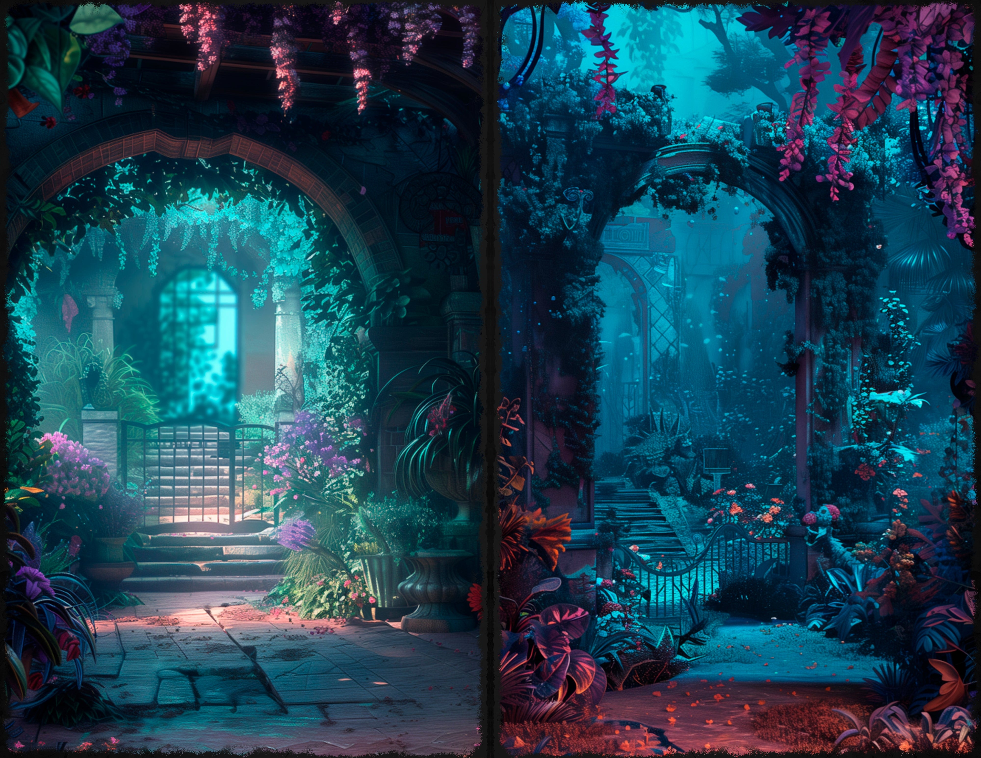 LunicArtDesign secret garden material paper 5,5 x 8,5 inches 20 different sheets