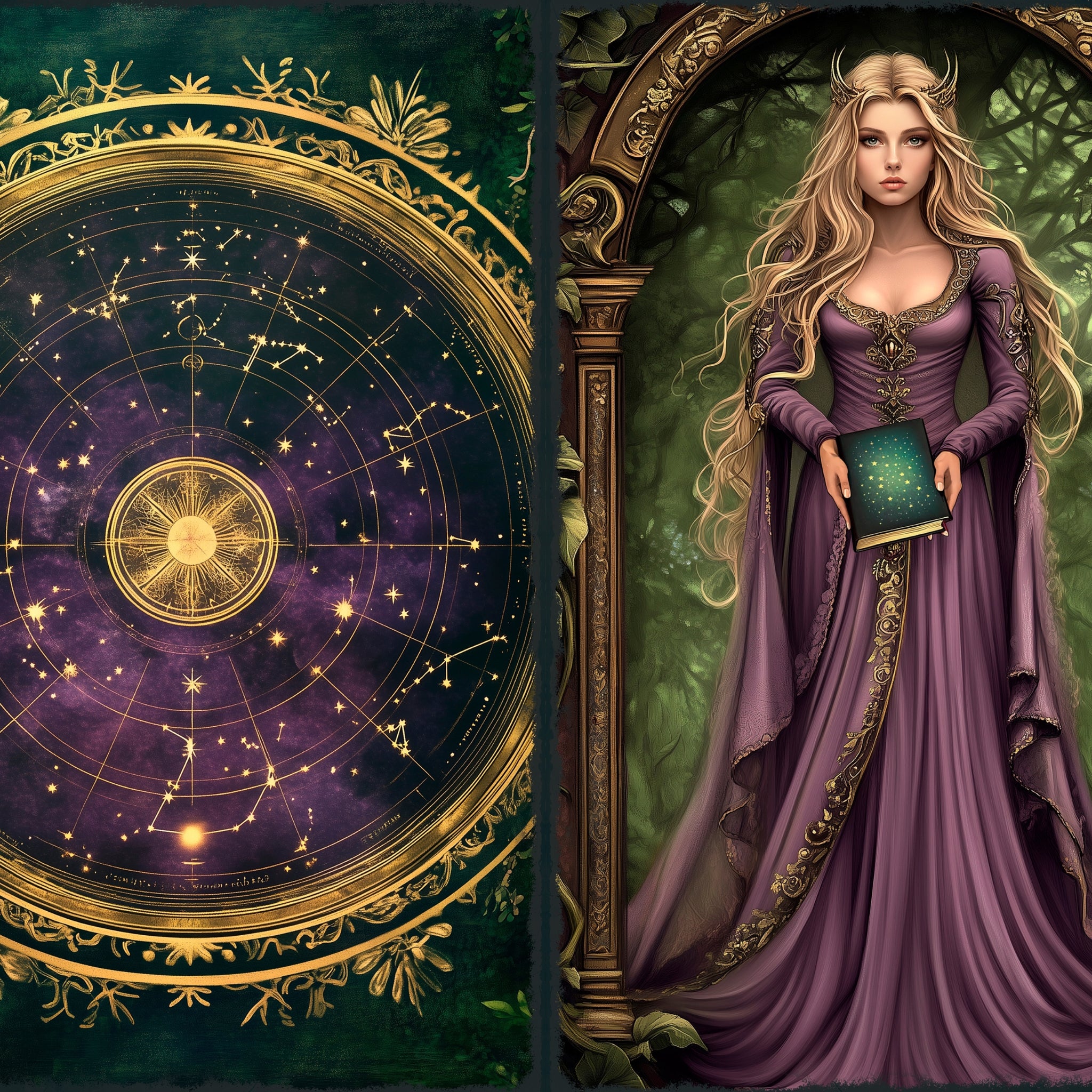 LunicArtDesign Enchanted Forest material paper 5.5 x 8.5 inches 20 different sheets