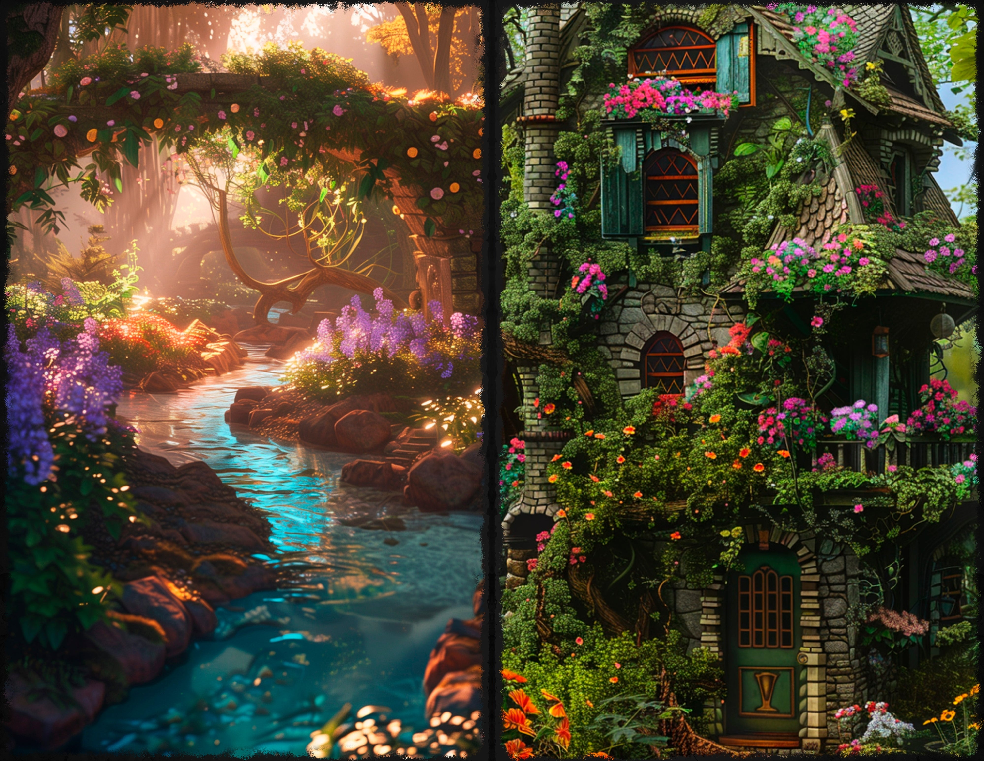 LunicArtDesign secret garden material paper 5,5 x 8,5 inches 20 different sheets