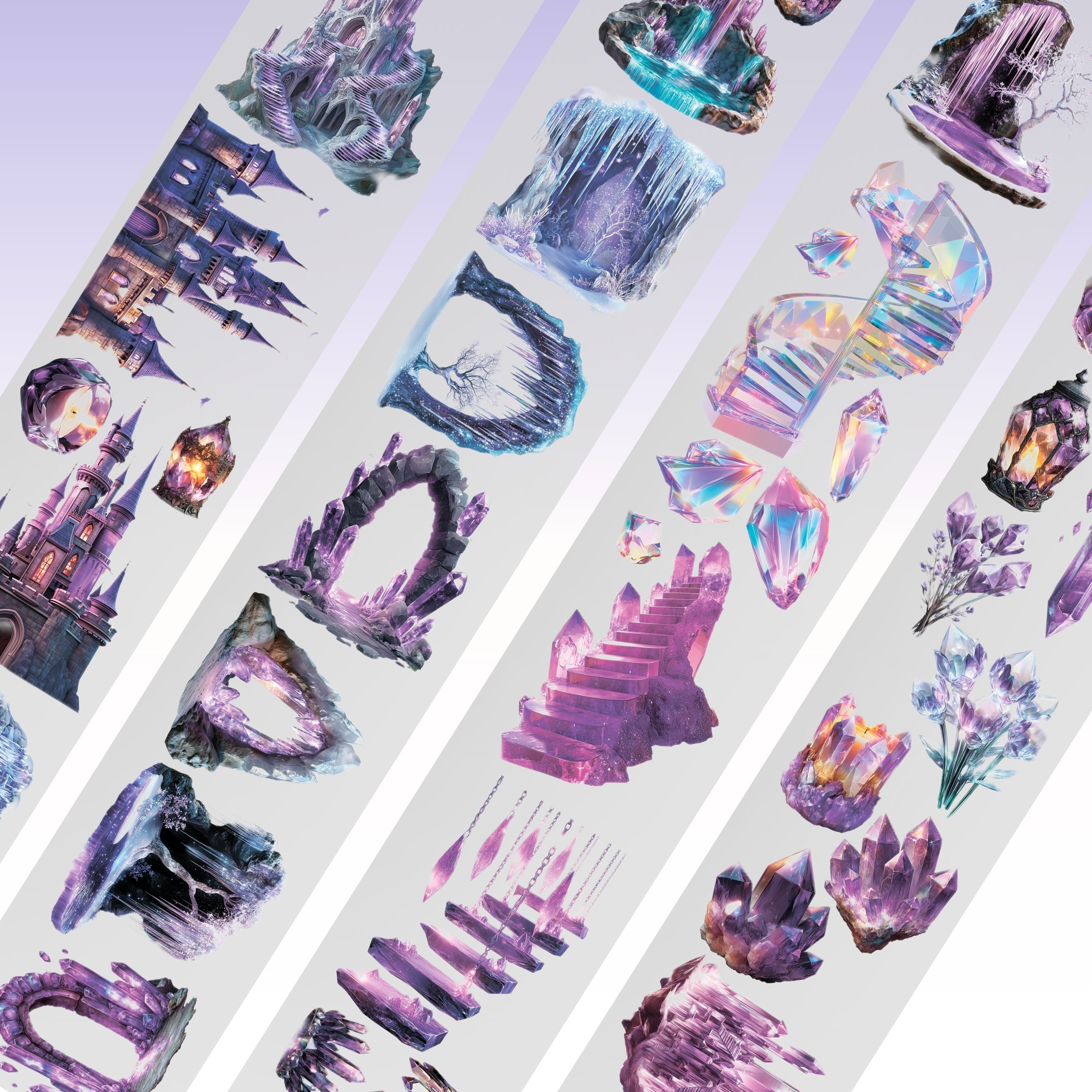 Viktashop Purple Magic Crystal PET Tape 10cm x 2.5m - ViktaShop