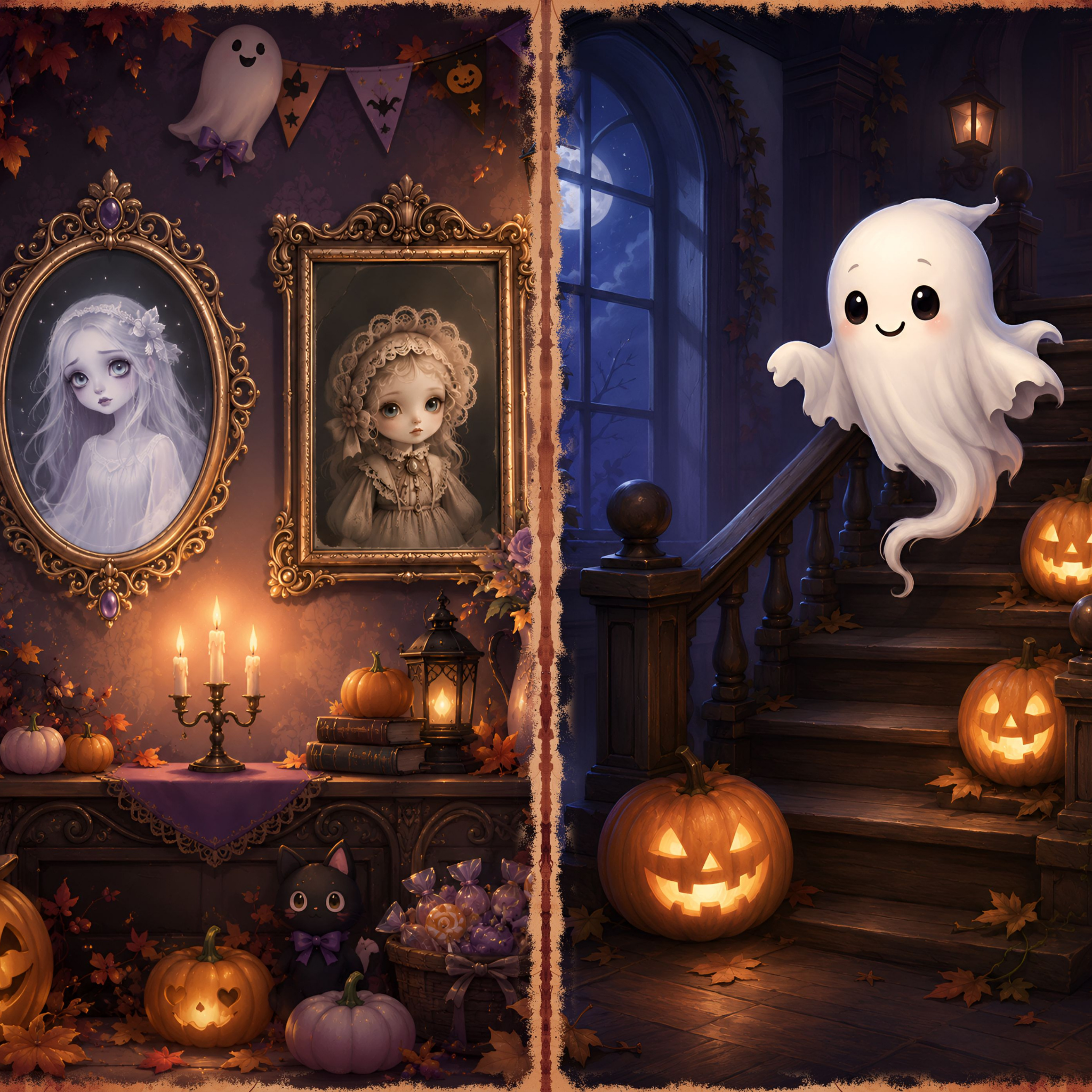 LunicArtDesign Witch Halloween material paper 5.5 x 8.5 inches 20 different sheets