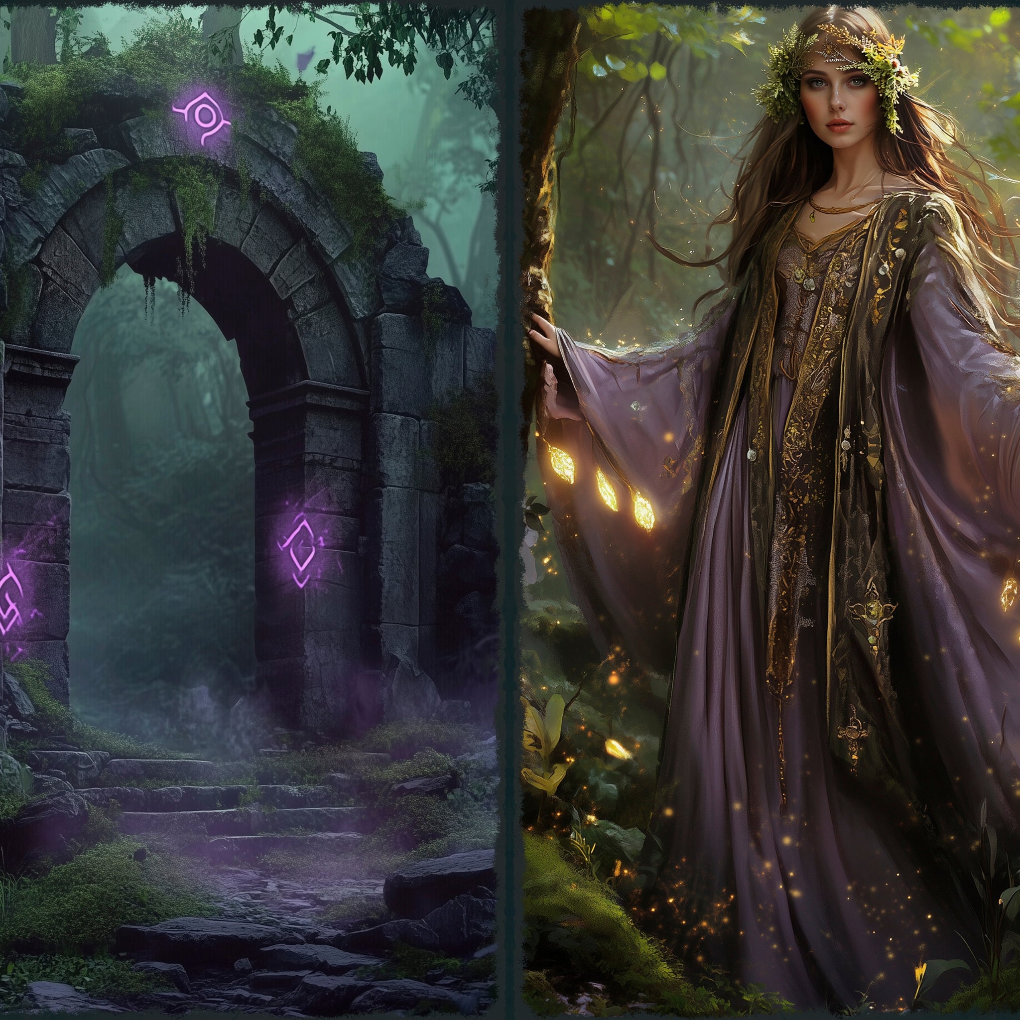 LunicArtDesign Enchanted Forest material paper 5.5 x 8.5 inches 20 different sheets