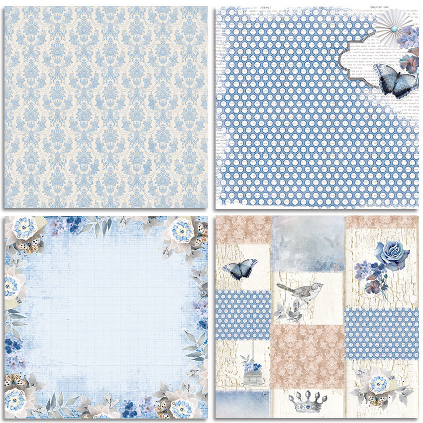 Pastel Dream Pattern Background Paper – You & Me, 24 Sheets - ViktaShop