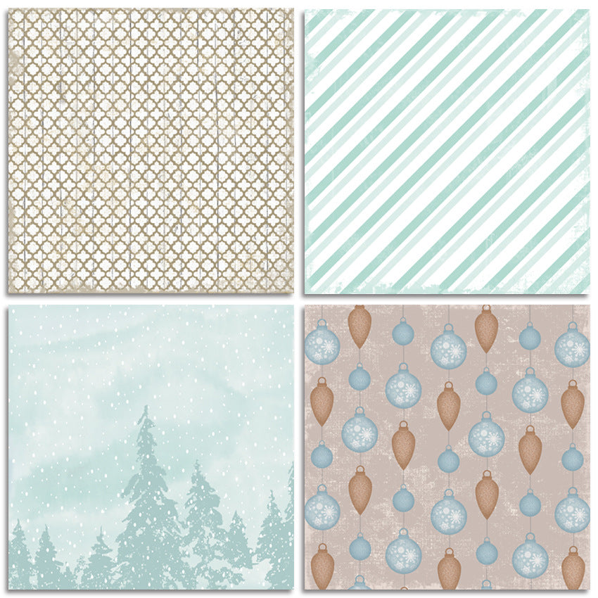 Sounds of Snow DIY Photo Album Scrapbook Pattern Paper - 24 Sheets - ViktaShop