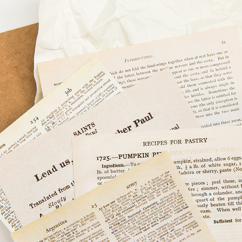 Retro material paper old book series  57 sheets