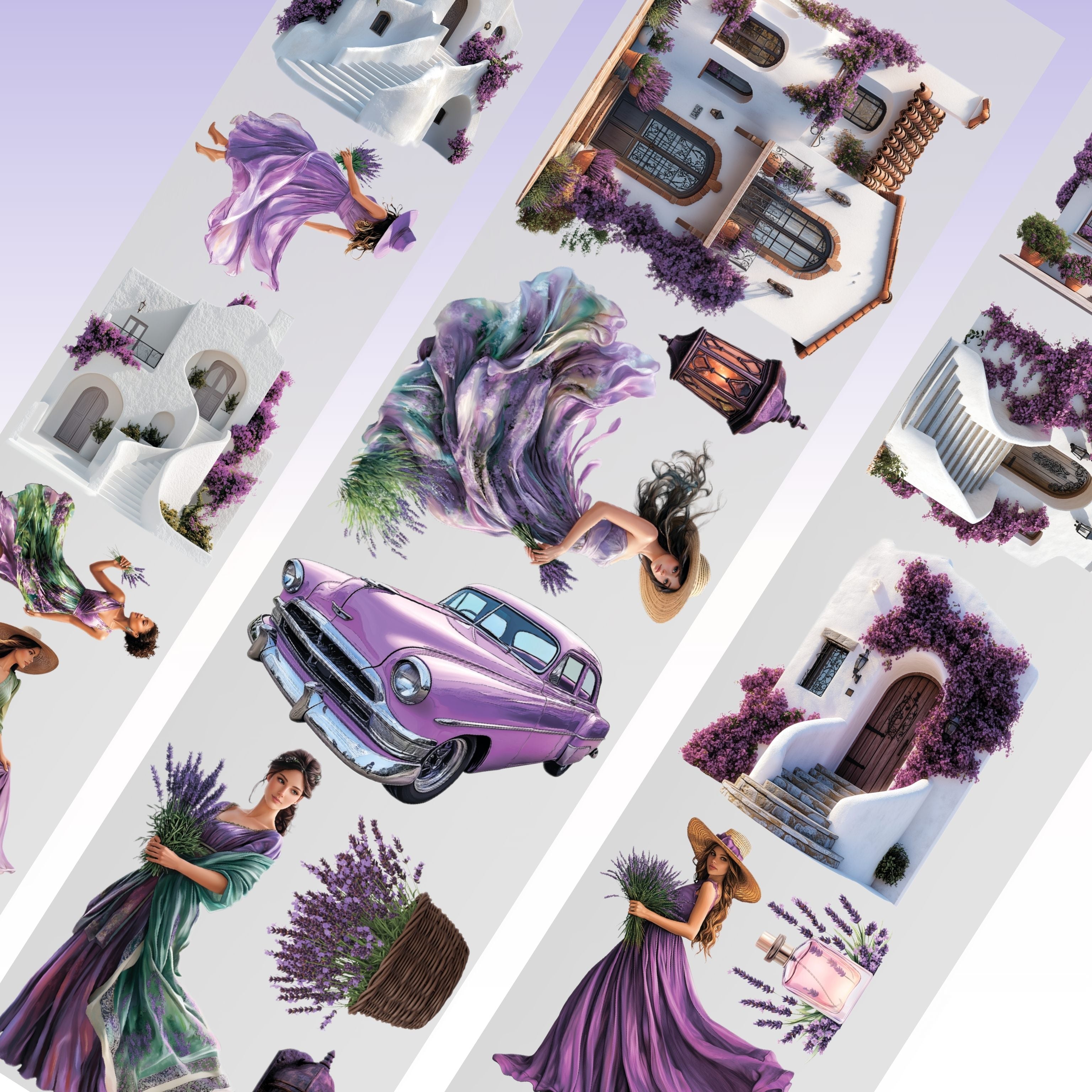 Viktashop Purple Levander series 1 PET Tape 10cm x 1.25m - ViktaShop