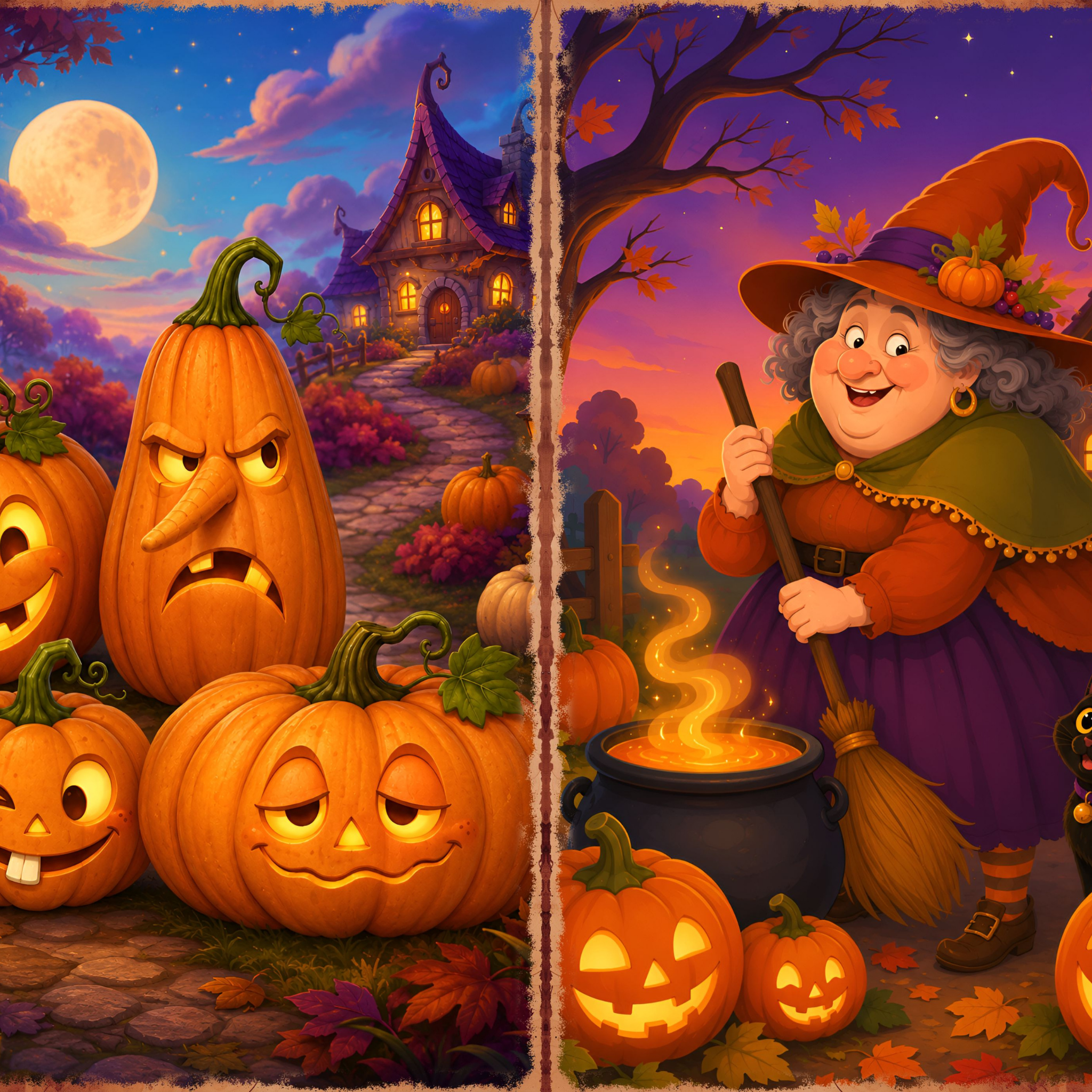 LunicArtDesign Witch Halloween material paper 5.5 x 8.5 inches 20 different sheets