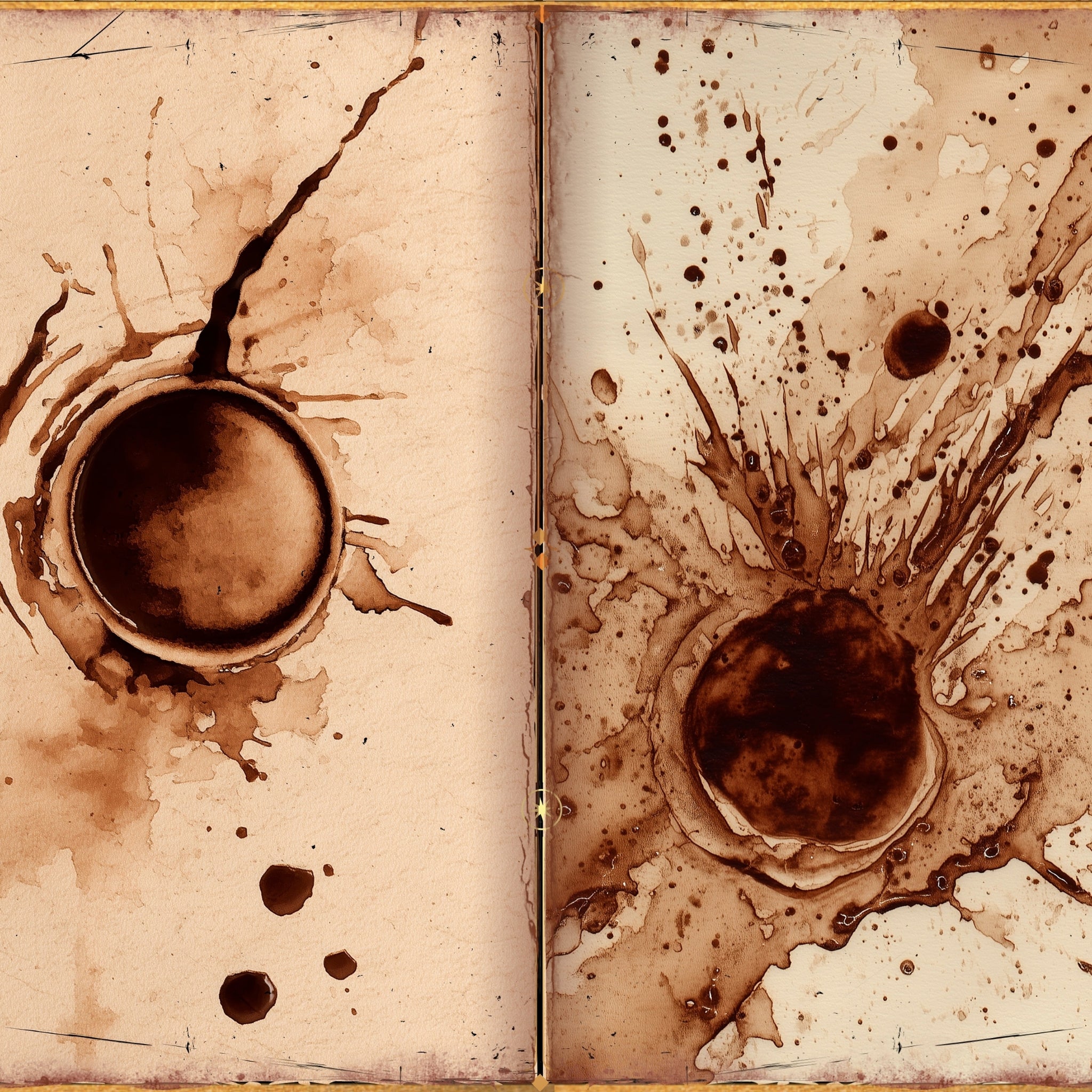 LunicArtDesign Cofee Stained material paper 5.5 x 8.5 inches 20 different sheets
