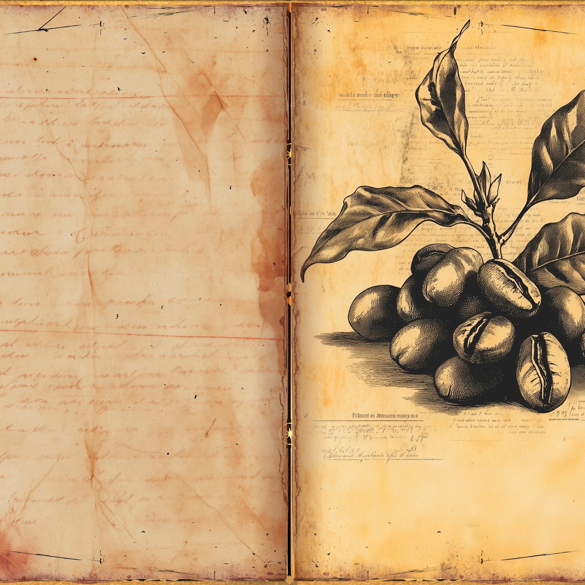 LunicArtDesign Cofee Stained material paper 5.5 x 8.5 inches 20 different sheets