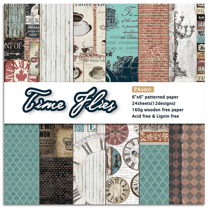 Caffeteria S DIY Photo Album Junk Journal Pattern Paper - 24 Sheets - ViktaShop