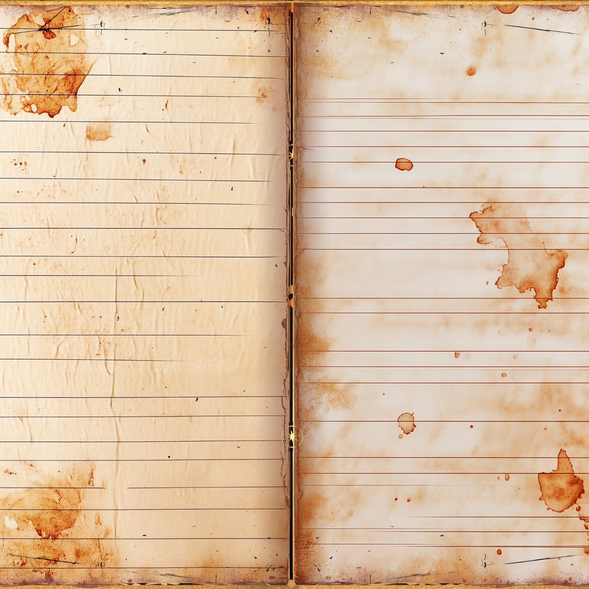 LunicArtDesign Cofee Stained material paper 5.5 x 8.5 inches 20 different sheets