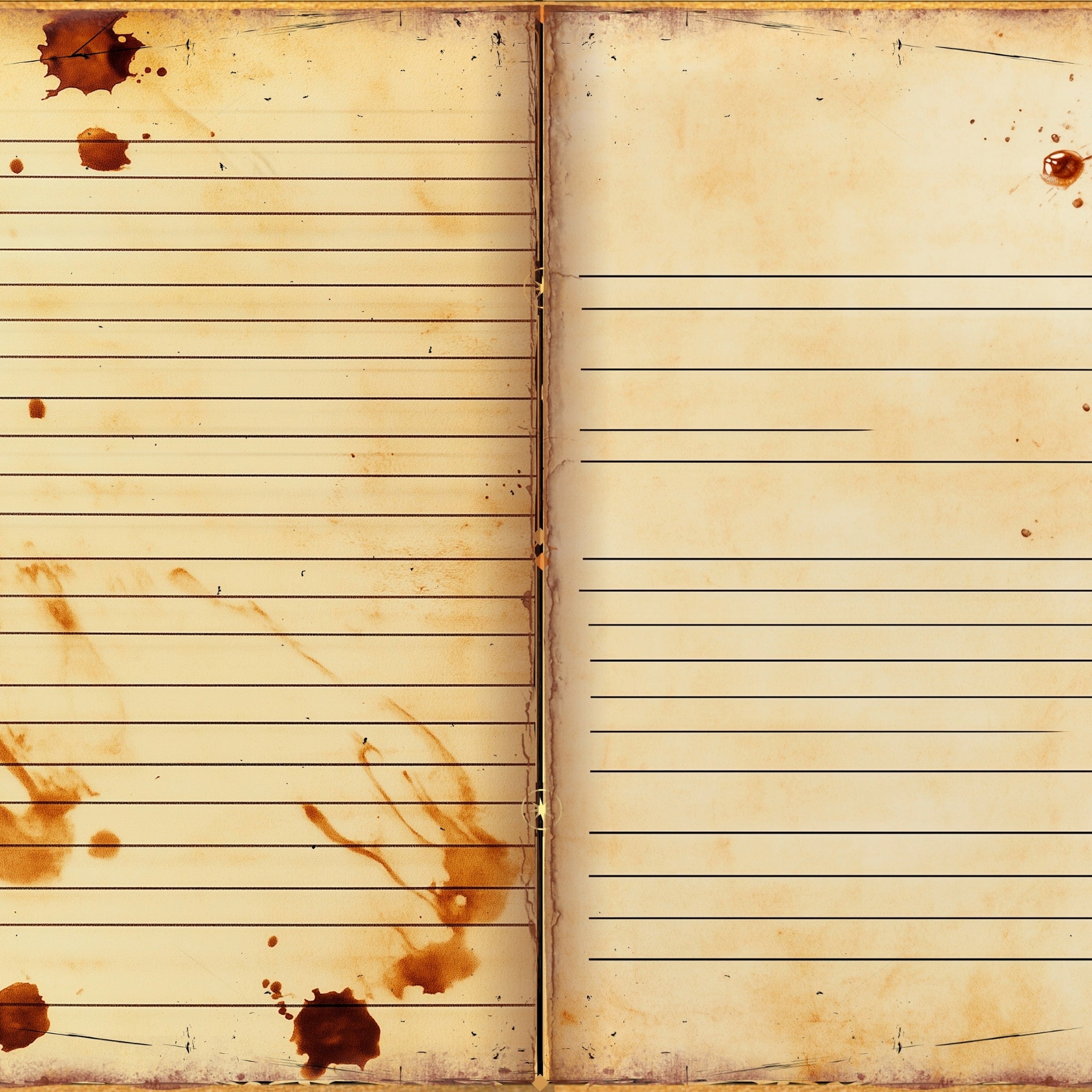 LunicArtDesign Cofee Stained material paper 5.5 x 8.5 inches 20 different sheets