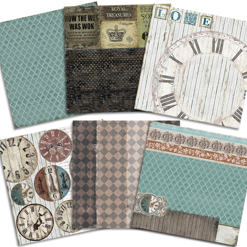 Caffeteria S DIY Photo Album Junk Journal Pattern Paper - 24 Sheets - ViktaShop