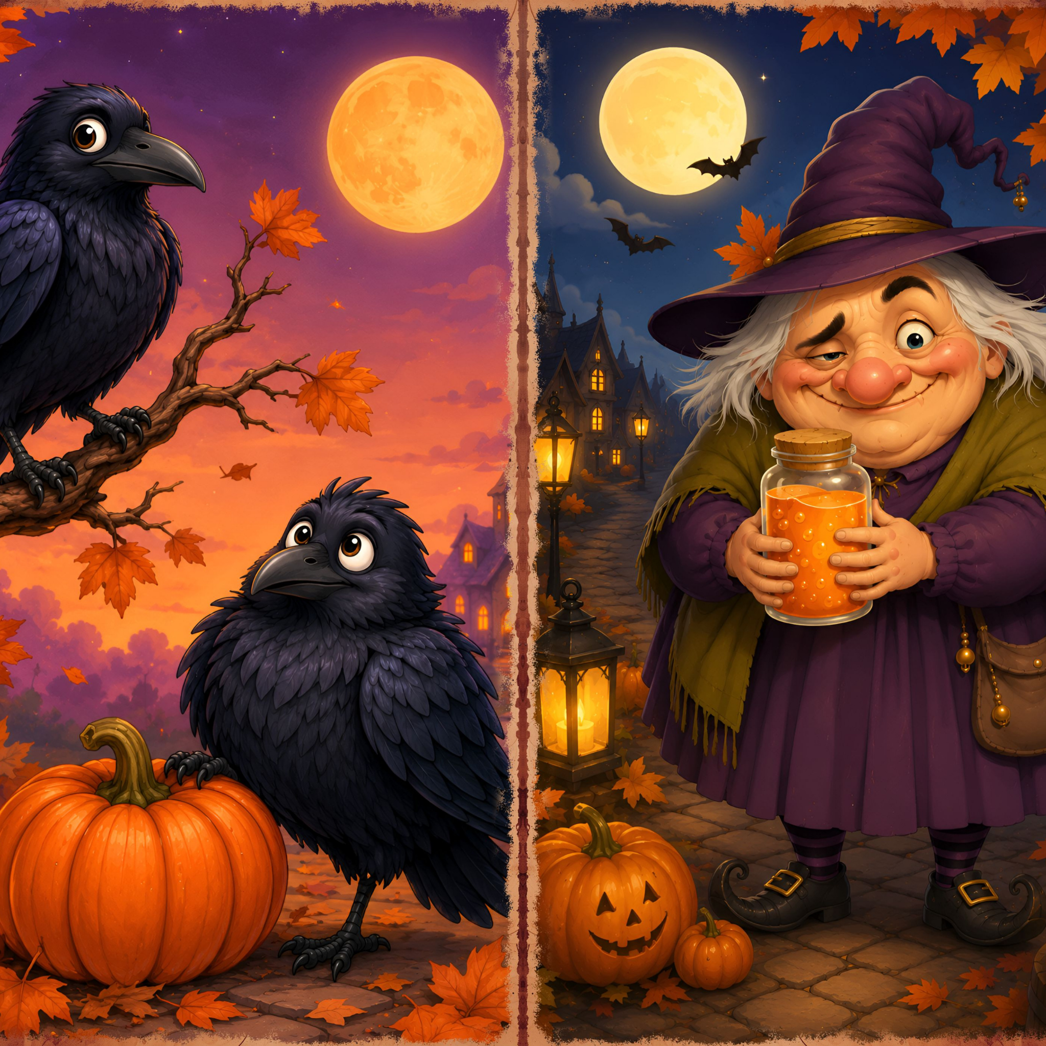 LunicArtDesign Witch Halloween material paper 5.5 x 8.5 inches 20 different sheets