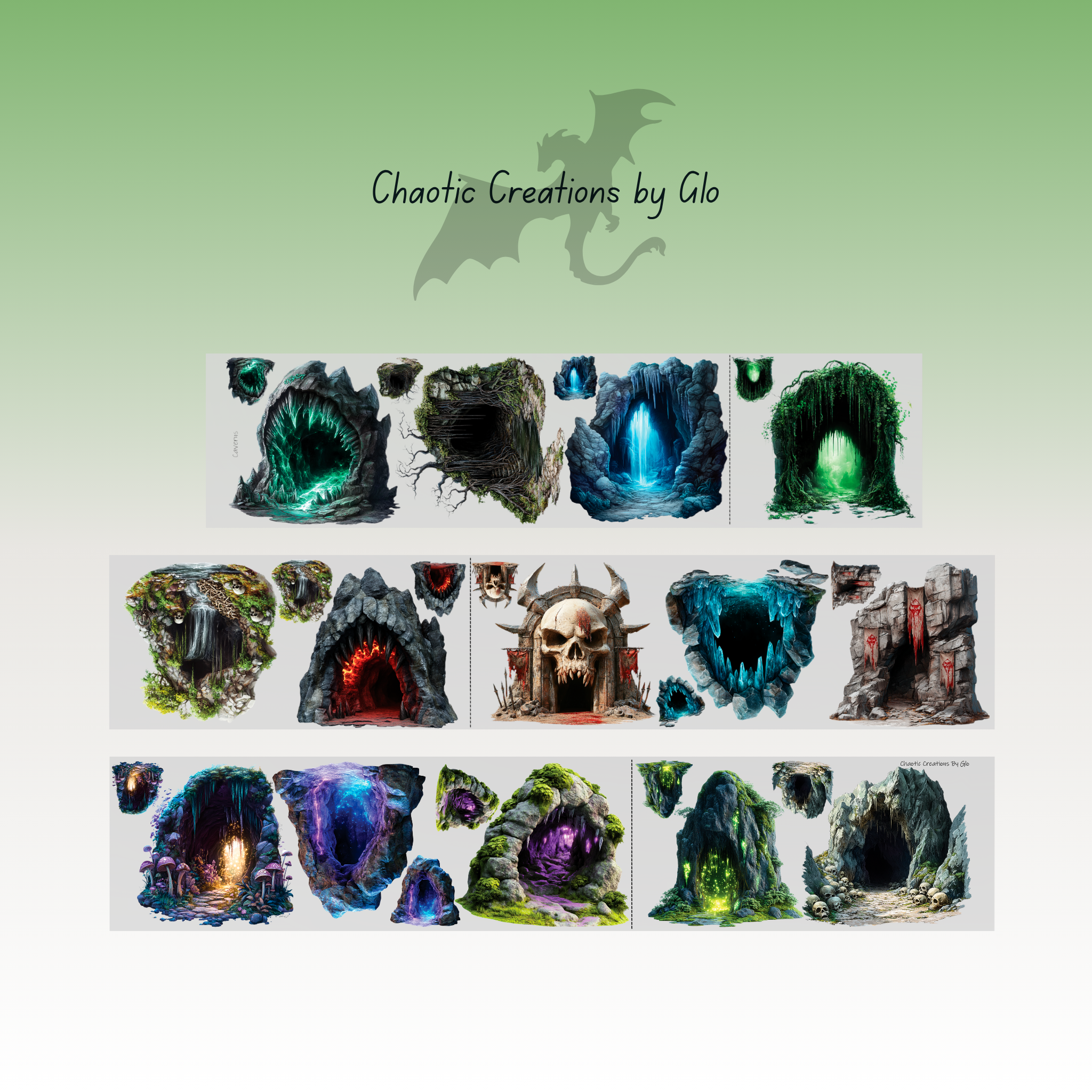 Chaotic Creations by Glo Caverns PET Tape 9cm x 1.25m