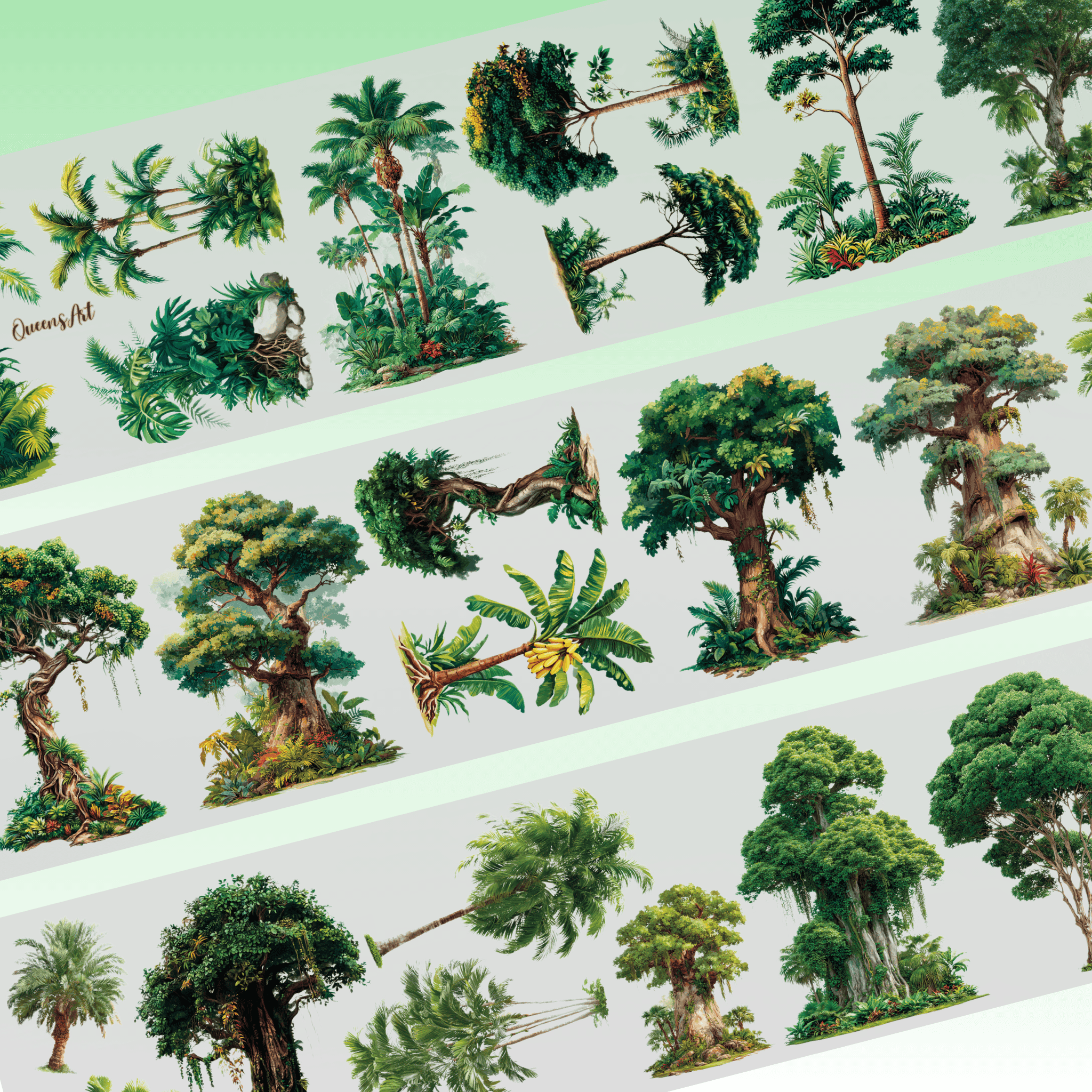 Queens Art Jungle PET tape 10cm x 1,25m