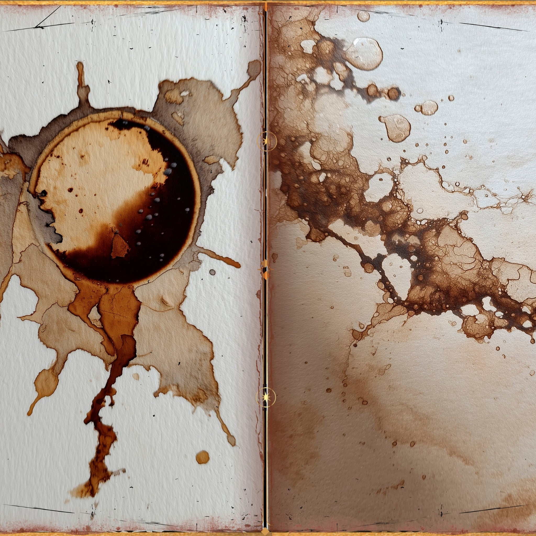 LunicArtDesign Cofee Stained material paper 5.5 x 8.5 inches 20 different sheets