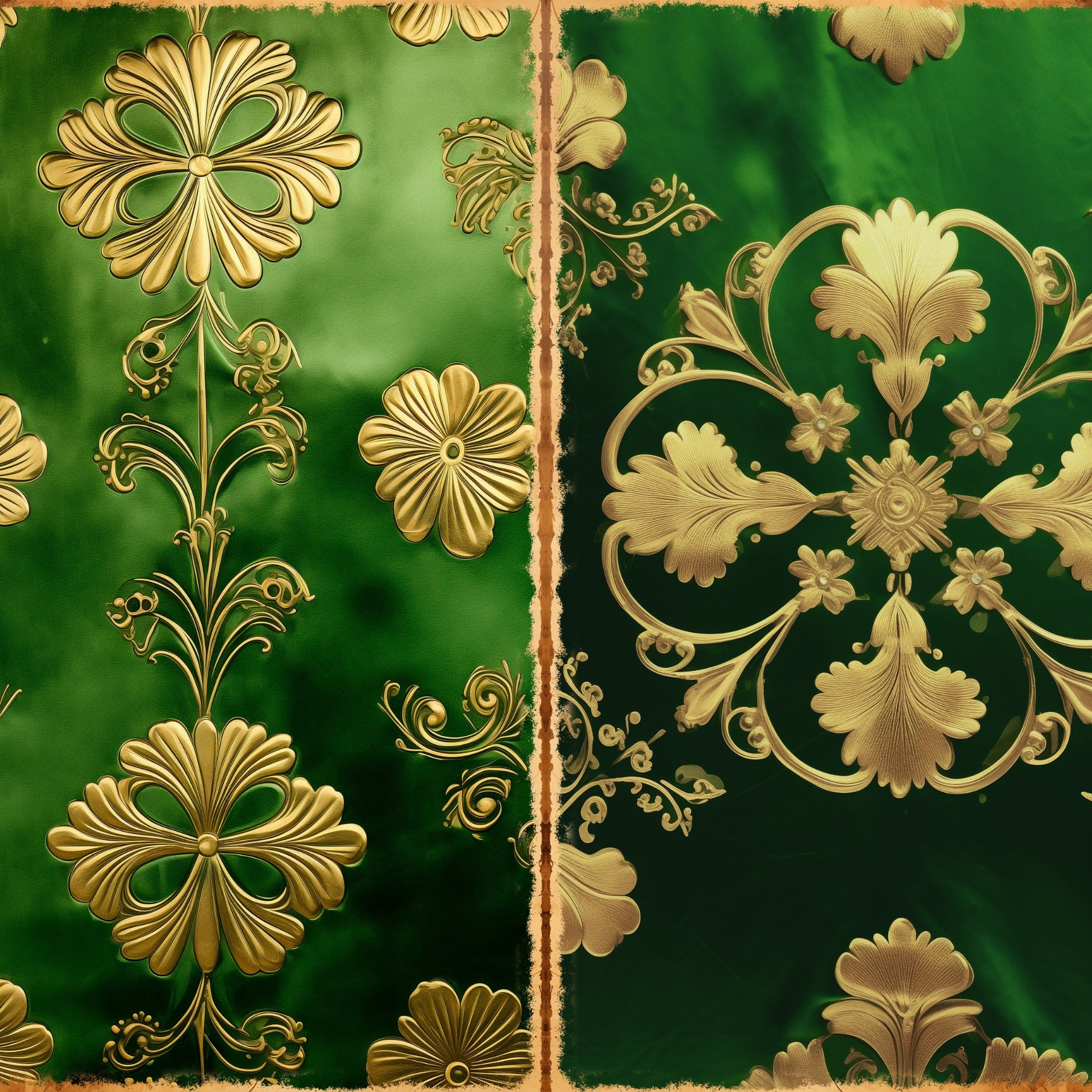 LunicArtDesign Clover Green material paper 5.5 x 8.5 inches 20 different sheets