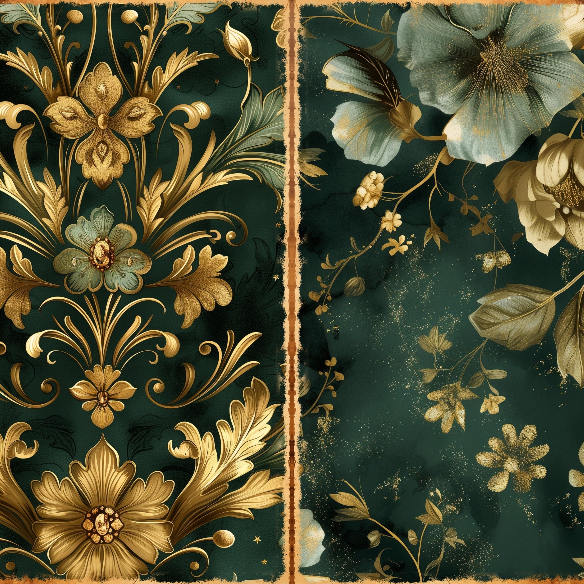 LunicArtDesign Clover Green material paper 5.5 x 8.5 inches 20 different sheets
