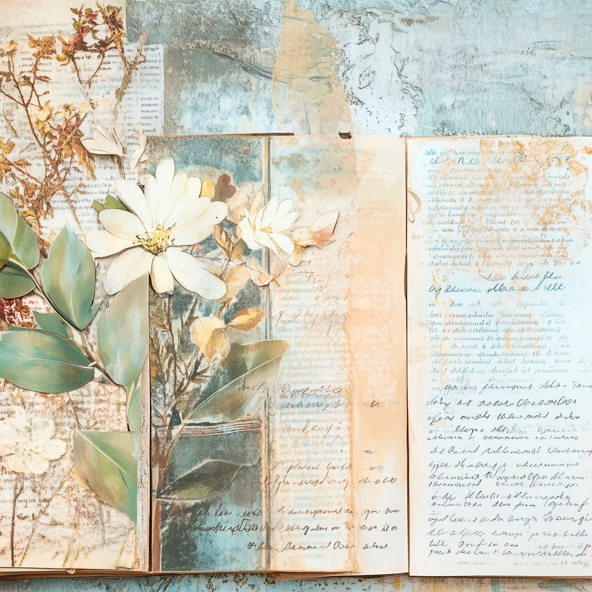 LunicArtDesign Antique Pages material paper 5.5 x 8.5 inches 20 different sheets