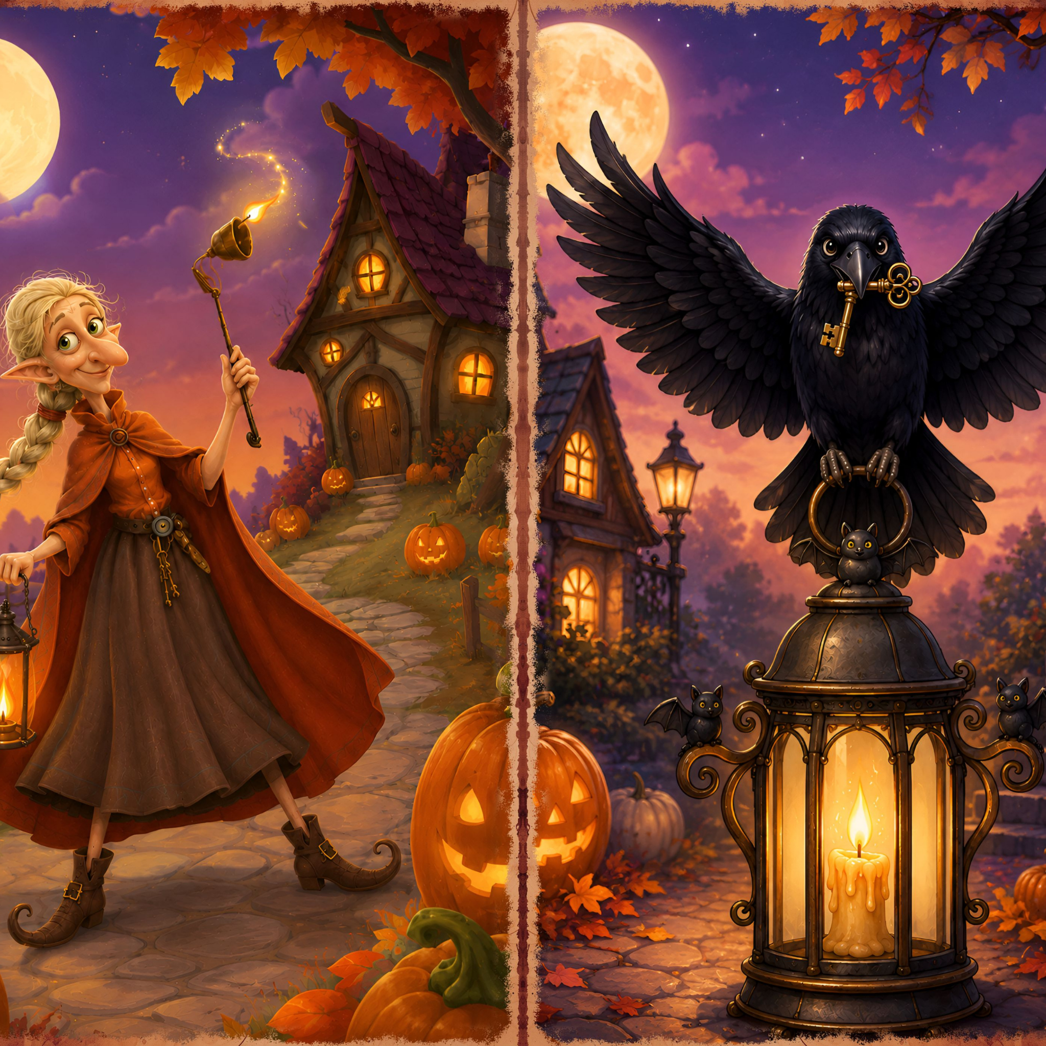 LunicArtDesign Witch Halloween material paper 5.5 x 8.5 inches 20 different sheets