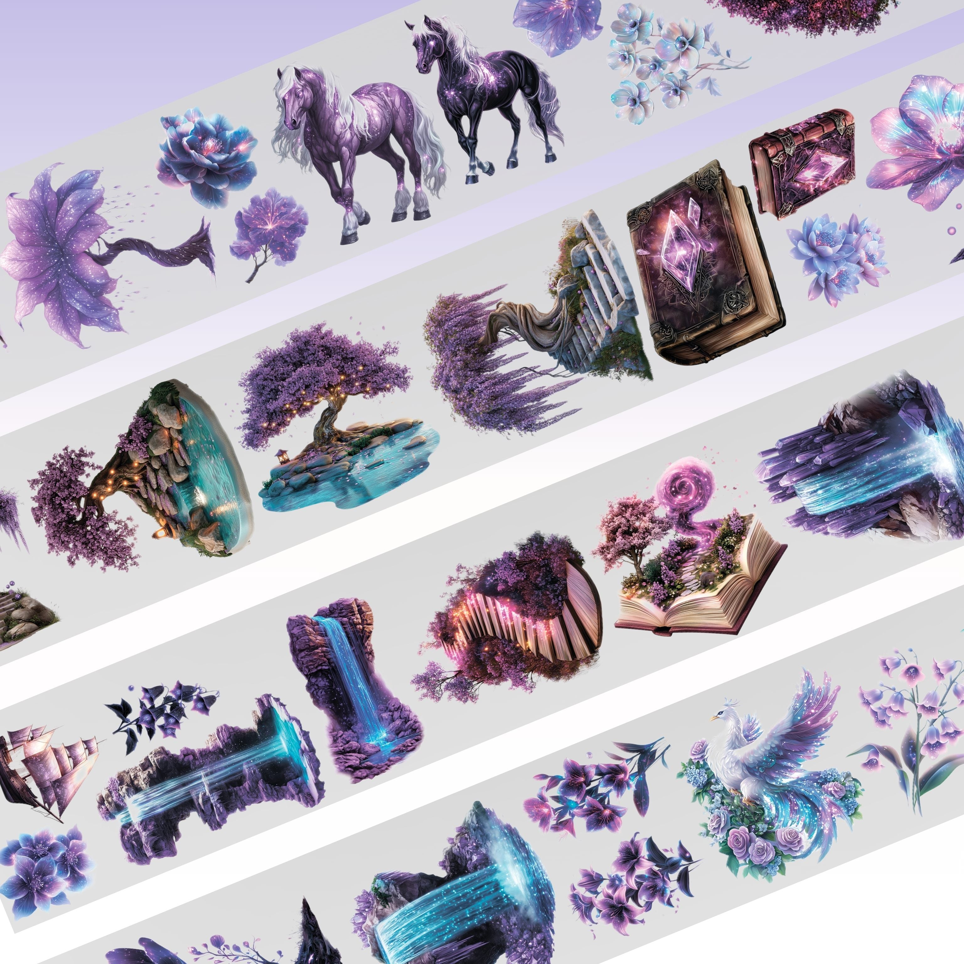 Viktashop Purple Magic Landscape PET Tape 10cm x 1.25m - ViktaShop