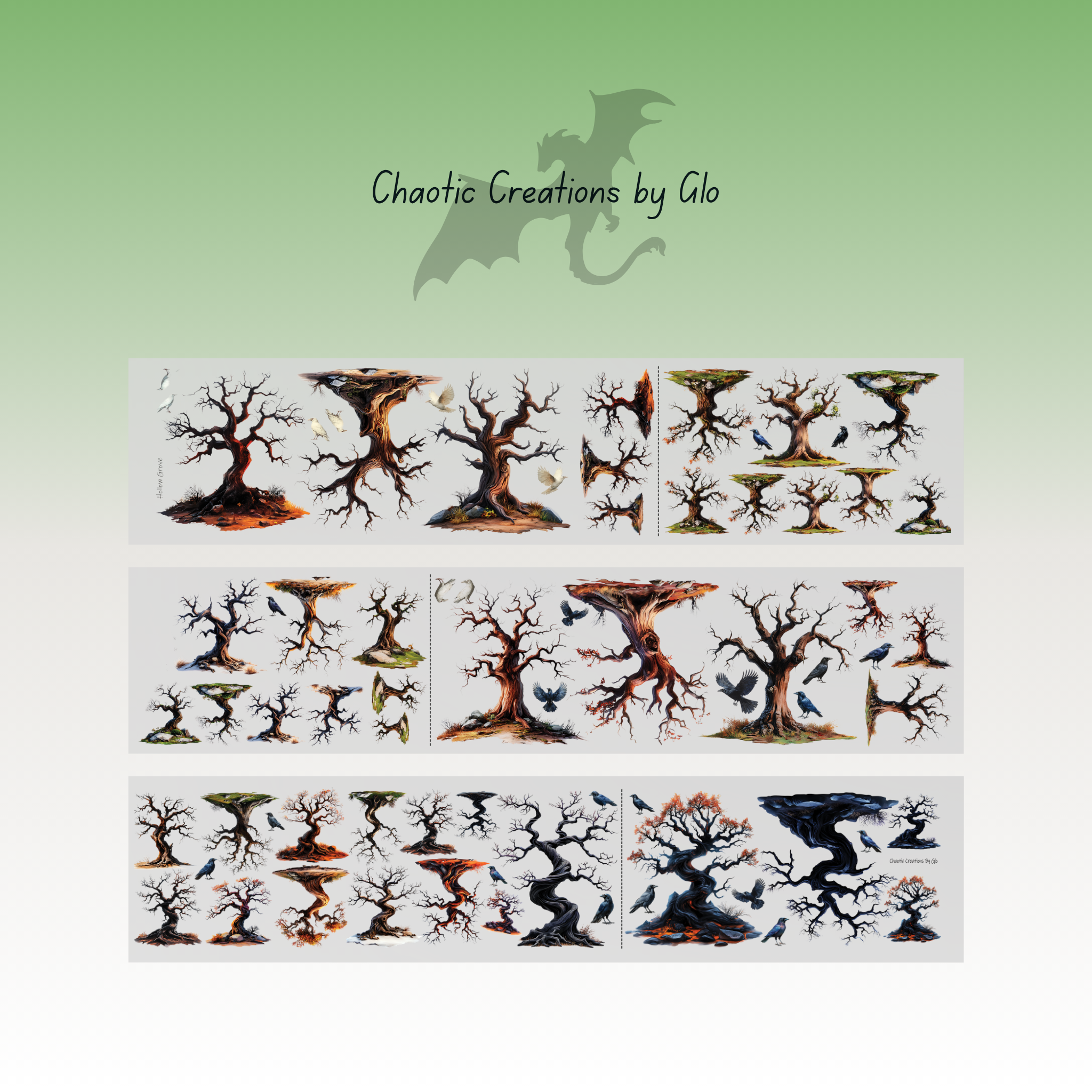 Chaotic Creations by Glo Hollow Grove PET Tape 9cm x 1.25m