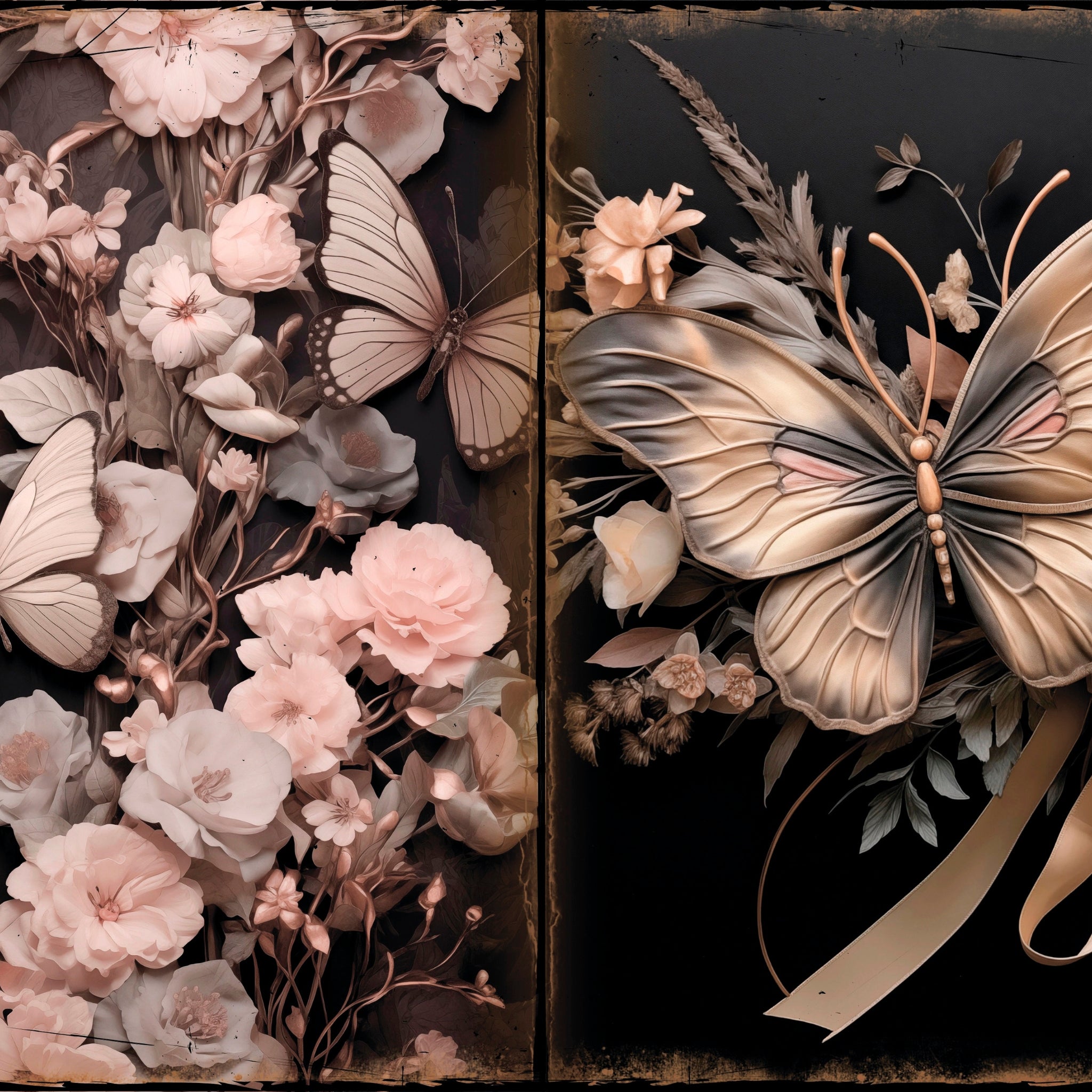 LunicArtDesign Butterfly Pages material paper 5.5 x 8.5 inches 20 different sheets
