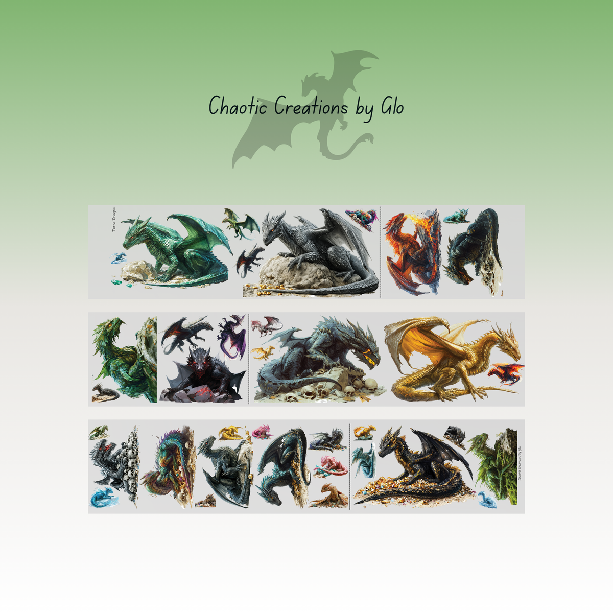 Chaotic Creations by Glo Terra Dragon PET Tape 9cm x 1.25m