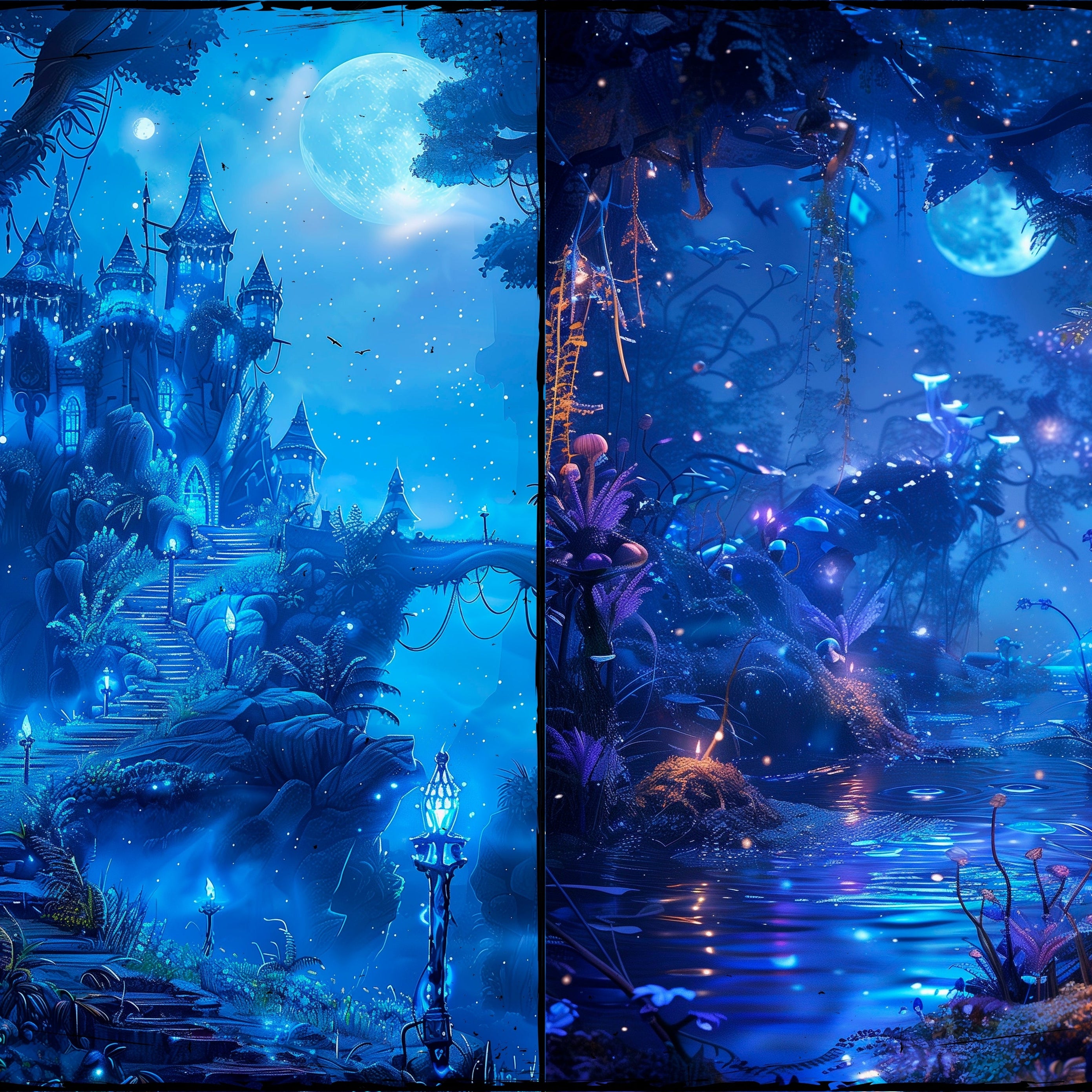 LunicArtDesign enchanted forest material paper 5,5 x 8,5 inches 20 different sheets